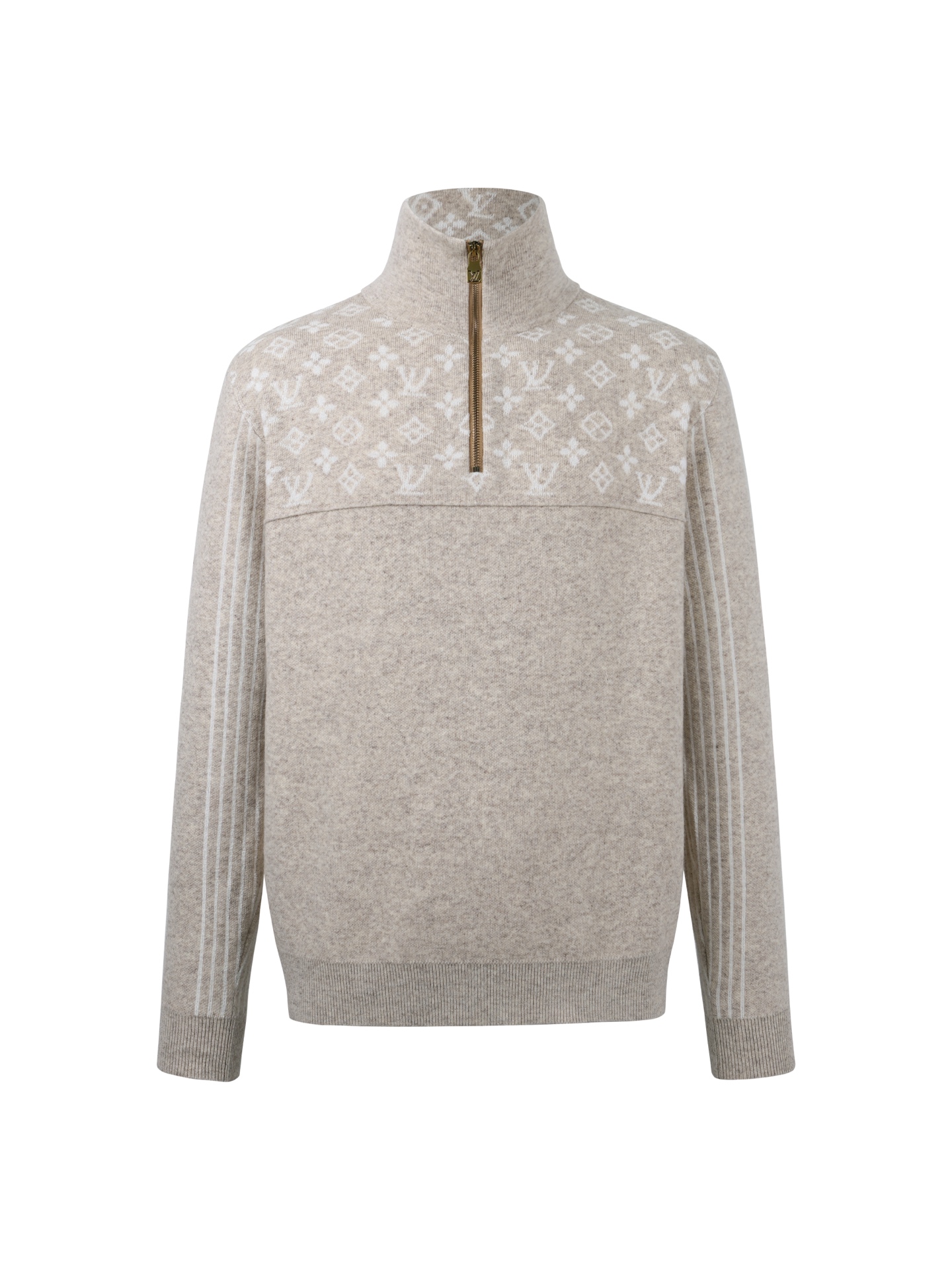 NO:937601,.LOUIS VUITTON 26SS ribbed sheep wool half-zip pullover ●Authentic product purchased and developed for 17900 ●15-count Australian velvet and 18-count centipede yarn wool blended wool ●Using German imported machine (SOTO) 14 knitting machine ●Wool enzyme washing ●Wool jacquard ●Customized 11 zippers ●Customized 11 trademarks ●Loose fit ●Size S M L XL,, louis vuitton,19860909.LOUIS VUITTON 26SS罗纹绵羊毛半拉链套头衫 ●正品17900购入开发 ●15支澳雪绒和18支蜈蚣纱羊毛混纺毛料 ●采用德国进口机（SOTO）14针织机 ●毛料酵洗 ●毛料提花 ●定制11拉链 ●定制11商标 ●宽松版型 ●尺码S M L XL,,louis vuitton,,Men's clothing