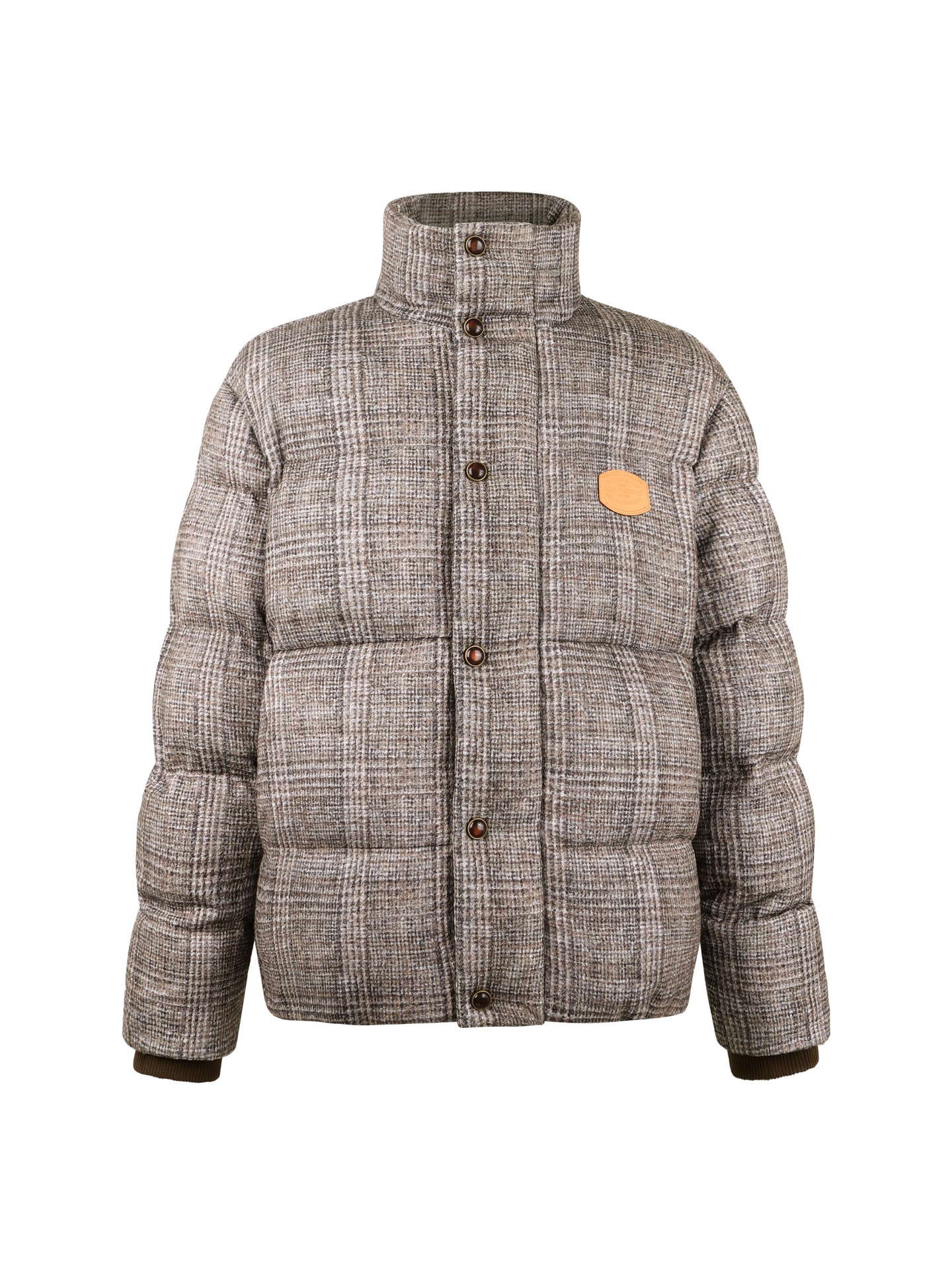 NO:684979,.LOUIS VUITTON 26SS Stand Collar Plaid Tweed Tunic Jacket ●Authentic 33000 purchased and developed ●Sheep wool blended woolen fabric ●Nylon jacquard lining ●Filled down cotton ●Positioning cutting machine ●Template embroidery ●Customized 11 pearlescent buttons ●Customized 11 zippers ●Customized 11 chains ●Customized 11 leather labels ●Customized 11 trademarks ●Loose fit ●Size 46 48 50 52,,louis  vuitton,jackets & coats,down jacket,19860909.LOUIS VUITTON 26SS立领格纹粗花呢束腰外套 ●正品33000购入开发 ●绵羊毛混纺粗纺面料 ●锦纶提花里布 ●填充羽绒棉 ●定位裁床 ●模板刺绣 ●定制11珠光扣 ●定制11拉链 ●定制11链条 ●定制11皮标 ●定制11商标 ●宽松版型 ●尺码46 48 50 52,,louis vuitton,jackets & coats,down jacket,,Men's clothing