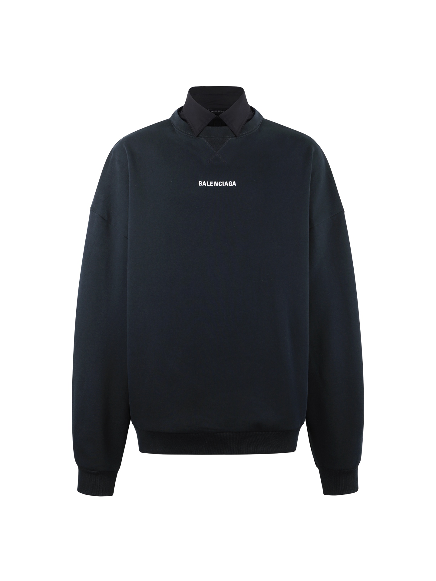 NO:684928,.BALENCIAGA 25SS shirt collar embroidered off-shoulder long-sleeved sweatshirt ●Authentic 10400 purchase and development ●Custom-dyed 420g Paris cotton sweatshirt material ●140g cotton shirt collar ●450g trendy brand rib ●Fabric enzyme wash ●Imported embroidery ●Customized 11 buttons ●Customized 11 trademarks ●Loose fit ●Size S M L,,balenciaga,hoodie,sweatshirts,shirts,19860909.BALENCIAGA 25SS衬衫领刺绣落肩长袖卫衣 ●正品10400购入开发 ●定染420克巴黎棉卫衣料 ●140克棉衬衫领 ●450克潮牌罗纹 ●面料酵洗 ●进口刺绣 ●定制11纽扣 ●定制11商标 ●宽松版型 ●尺码S M L,,balenciaga,hoodie,sweatshirts,shirts,,Men's clothing