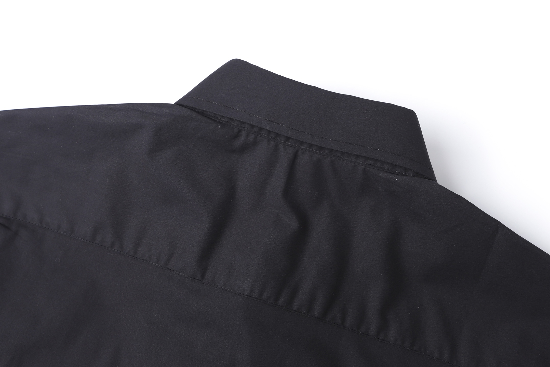 BALENCIAGA 26SS纯色翻领胶浆印花长袖衬衫 4