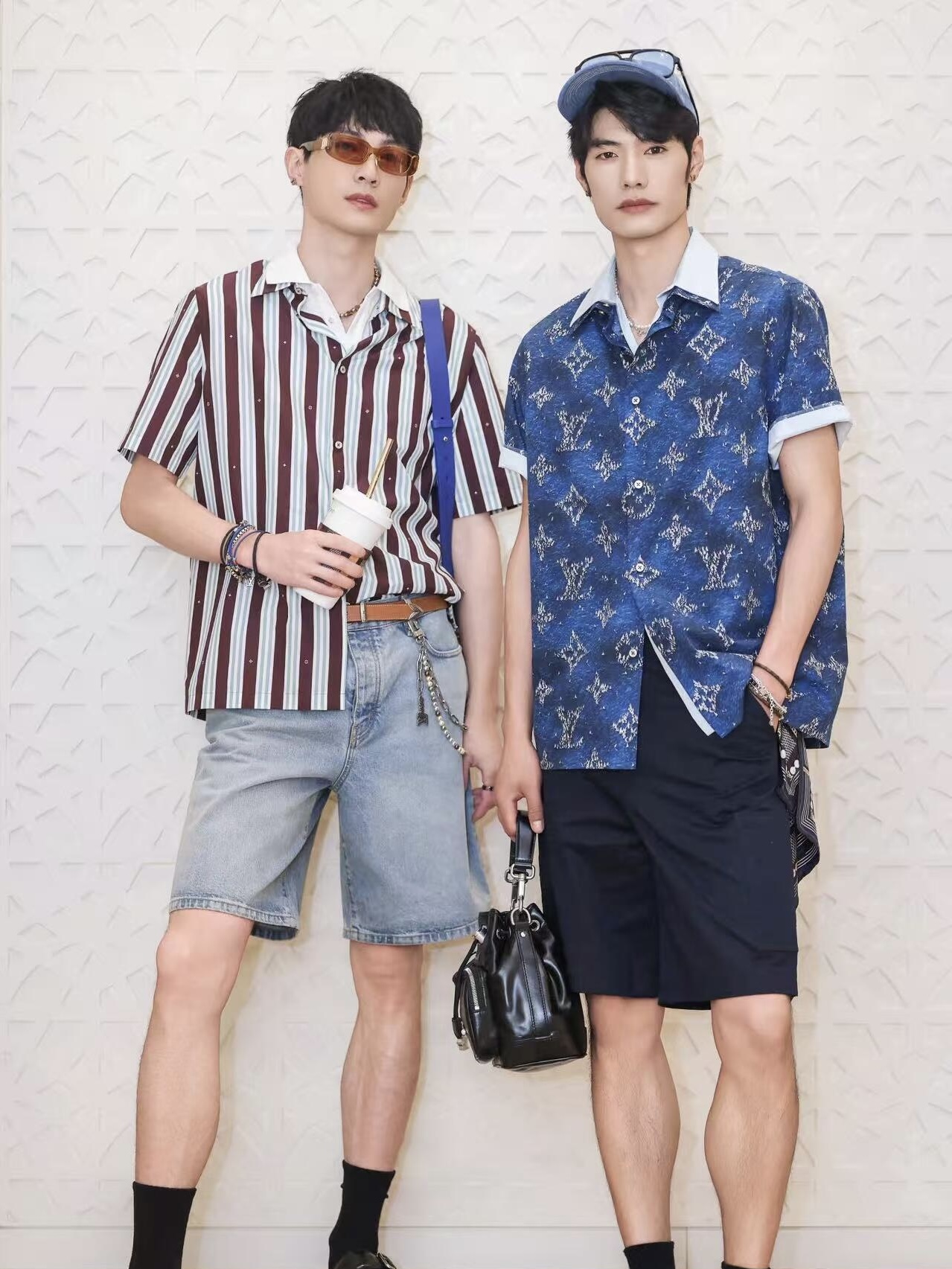 。LOUIS VUITTON 25SS条纹短袖衬衫●正品10300购入●采用40支棉纱混纺面料●布匹直喷