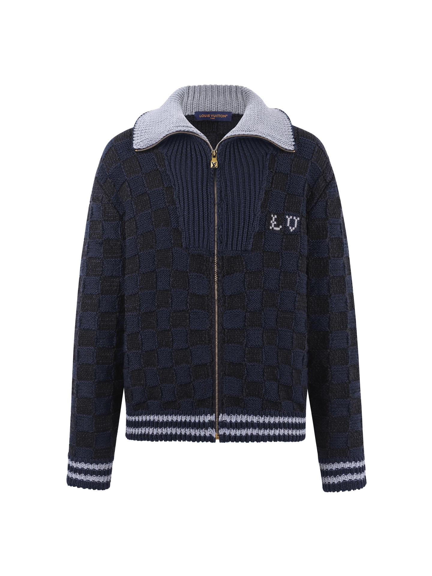 P315 LOUIS VUITTON 26SS suéter tejido con cintura en contraste y cuello canalé ●Producto auténtico comprado por 20700 ●…