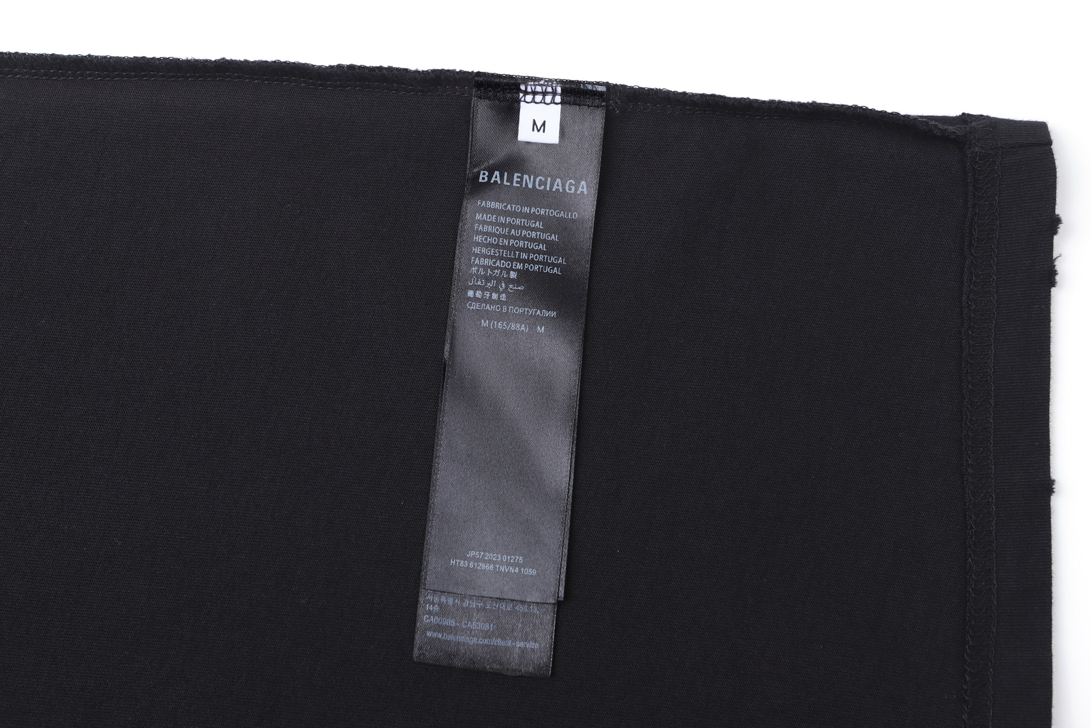 。BALENCIAGA 经典圆领数码印花直喷短袖T恤●正品3599购入开发●230克100%活性黑极品棉