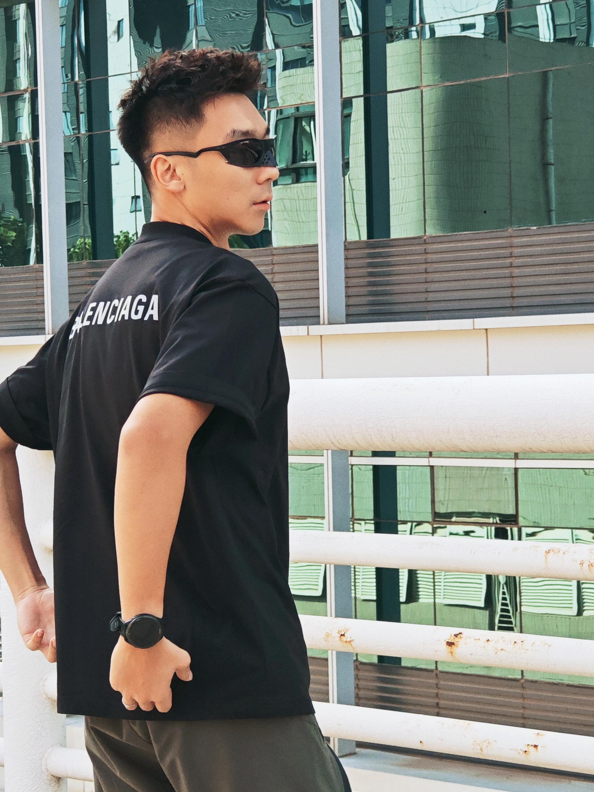 。BALENCIAGA 26SS字母刺绣圆领套头中号版型T恤●正品5600购入开发●32支巴黎棉双纱10