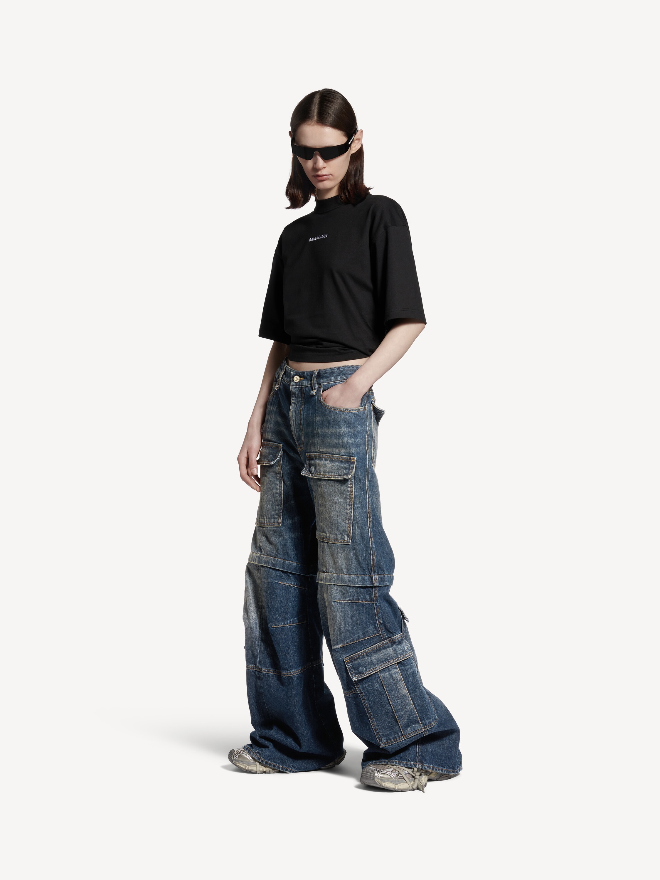 。BALENCIAGA 26SS字母刺绣圆领套头中号版型T恤●正品5600购入开发●32支巴黎棉双纱10