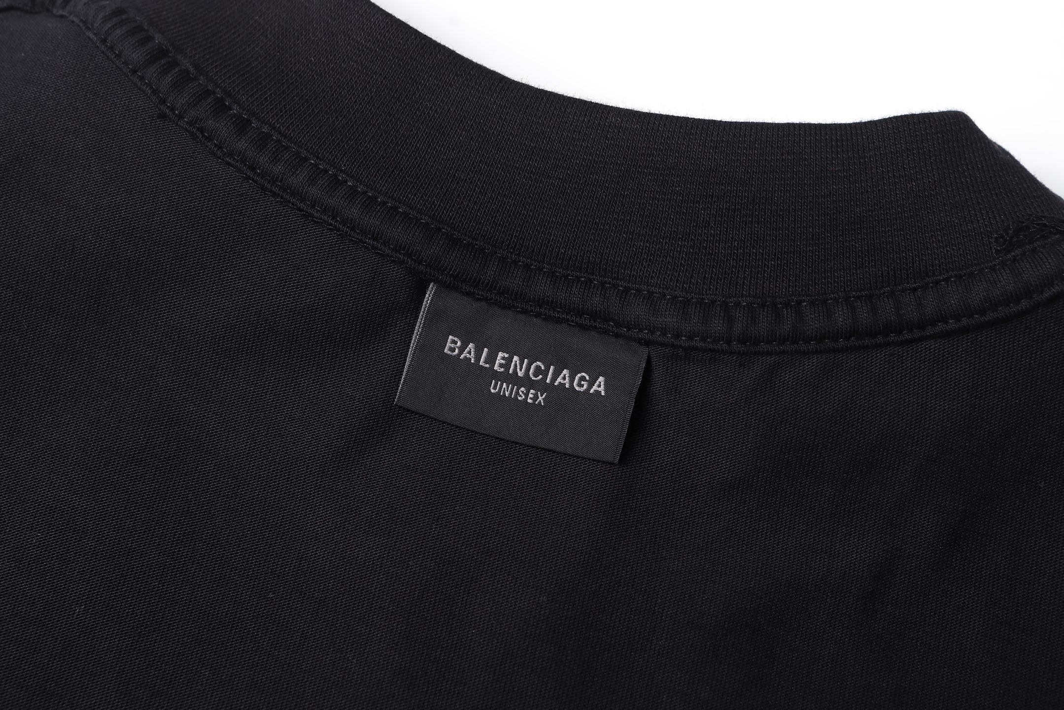 。BALENCIAGA 26SS字母刺绣圆领套头中号版型T恤●正品5600购入开发●32支巴黎棉双纱10