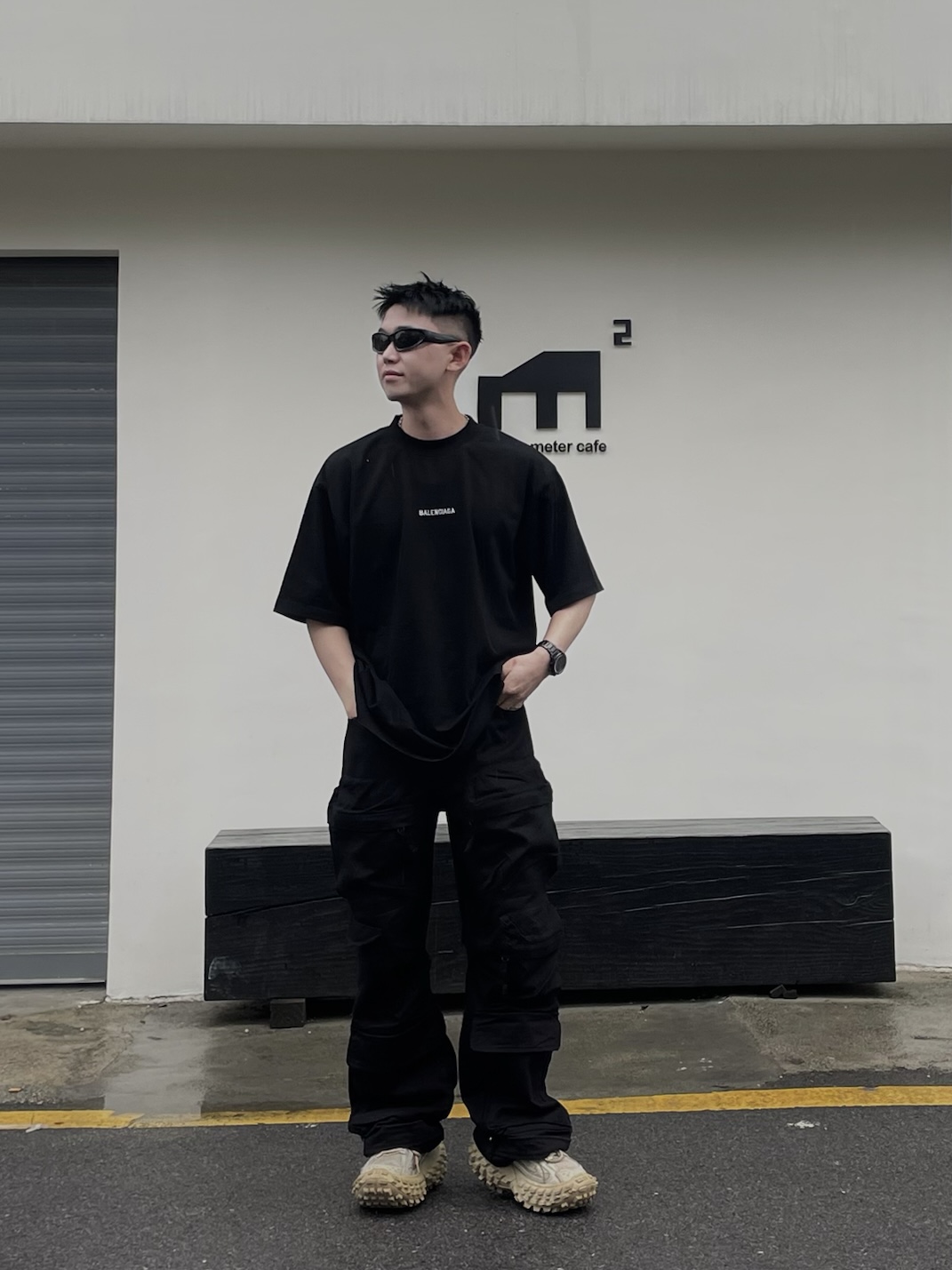 。BALENCIAGA 26SS字母刺绣圆领套头中号版型T恤●正品5600购入开发●32支巴黎棉双纱10