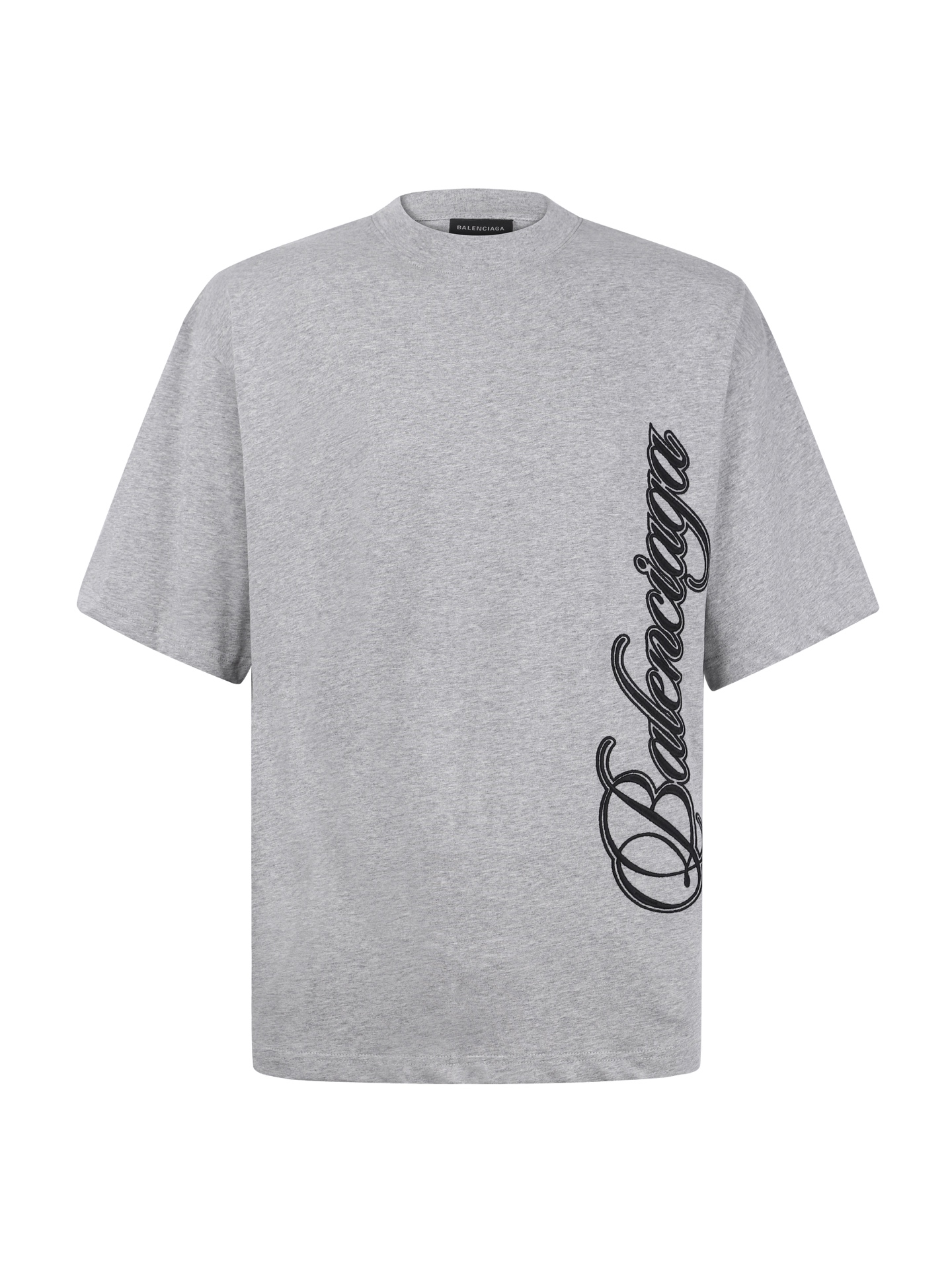 NO:730862,.Support replacement after the year!  BALENCIAGA 26SS round neck cotton cursive letter embroidery short-sleeved T-shirt ●Authentic 5700 purchase and development ●40 grams of double yarn Paris cotton ●1*1 matching cross rib 280 grams ●Imported embroidery ●Fabrics enzyme wash ●Customized 11 trademarks ●Loose fit ●Size S M L XL,, balenciaga, T-shirt, tees, t-shirt,19860909.支持年后退换！BALENCIAGA 26SS圆领棉质草书字母刺绣短袖T恤 ●正品5700购入开发 ●40支双纱巴黎棉克 ●1*1配套十字罗纹280克 ●进口刺绣 ●面料酵洗 ●定制11商标 ●宽松版型 ●尺码S M L XL,,balenciaga,T-shirt,tees，t-shirt,,Men's clothing