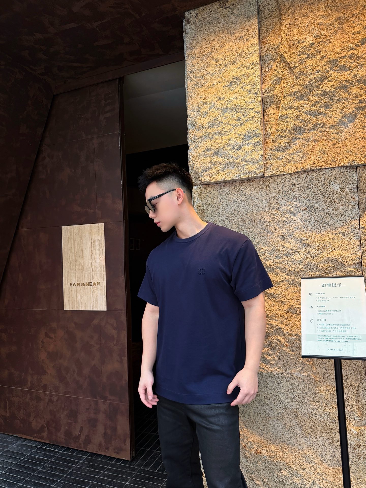 。GUCCI 26SS圆领双G互扣刺绣针织棉T恤●正品5300购入●40支双面面料230克●32支1*1