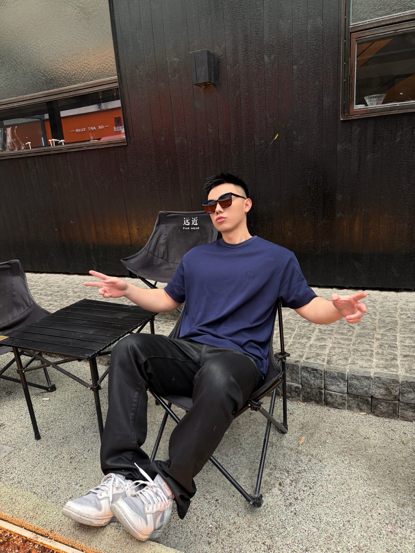 。GUCCI 26SS圆领双G互扣刺绣针织棉T恤●正品5300购入●40支双面面料230克●32支1*1