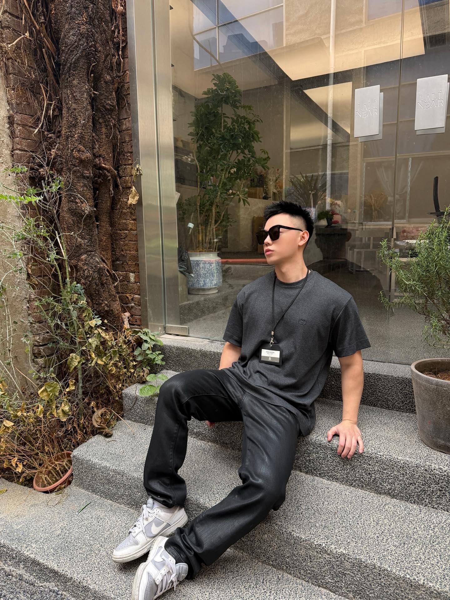 。GUCCI 26SS圆领双G互扣刺绣针织棉T恤●正品5300购入●40支双面面料230克●32支1*1