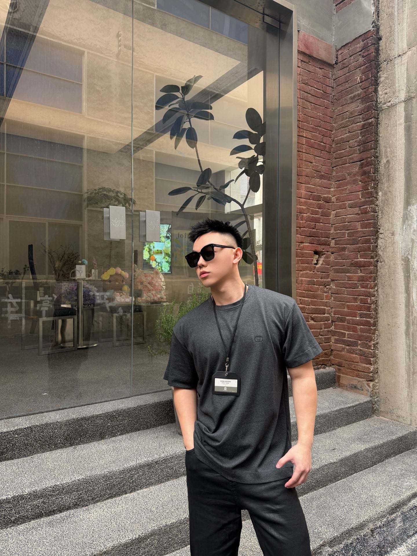 。GUCCI 26SS圆领双G互扣刺绣针织棉T恤●正品5300购入●40支双面面料230克●32支1*1