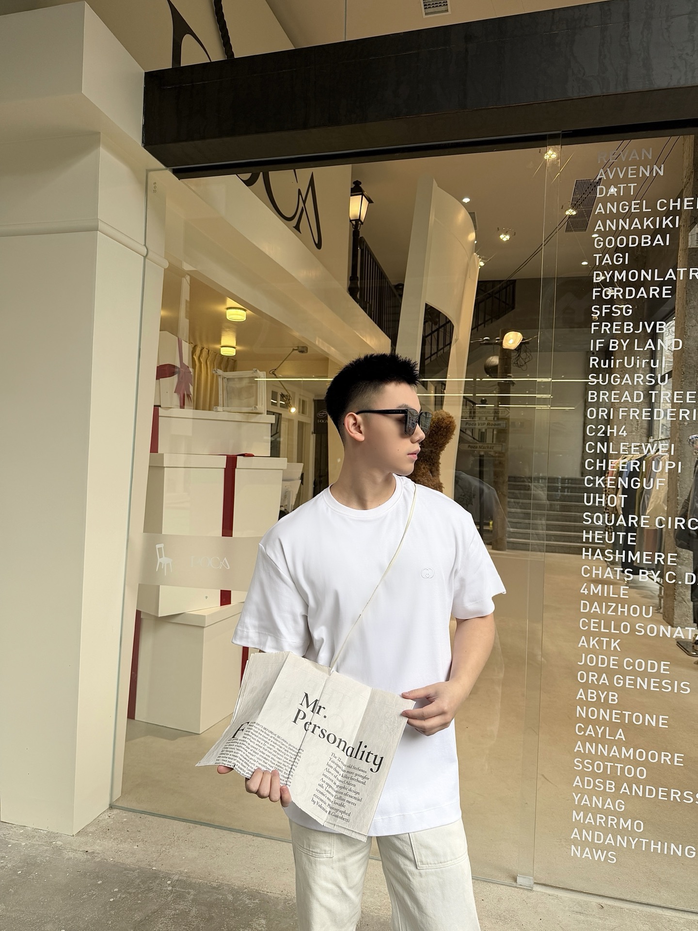 。GUCCI 26SS圆领双G互扣刺绣针织棉T恤●正品5300购入●40支双面面料230克●32支1*1