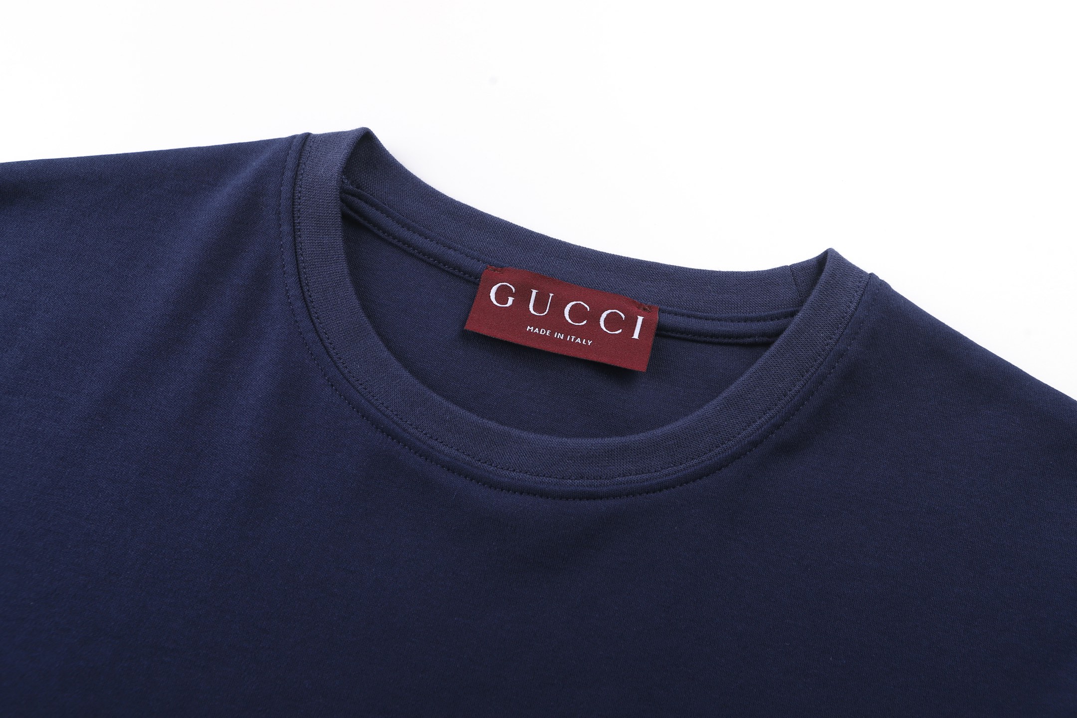 。GUCCI 26SS圆领双G互扣刺绣针织棉T恤●正品5300购入●40支双面面料230克●32支1*1