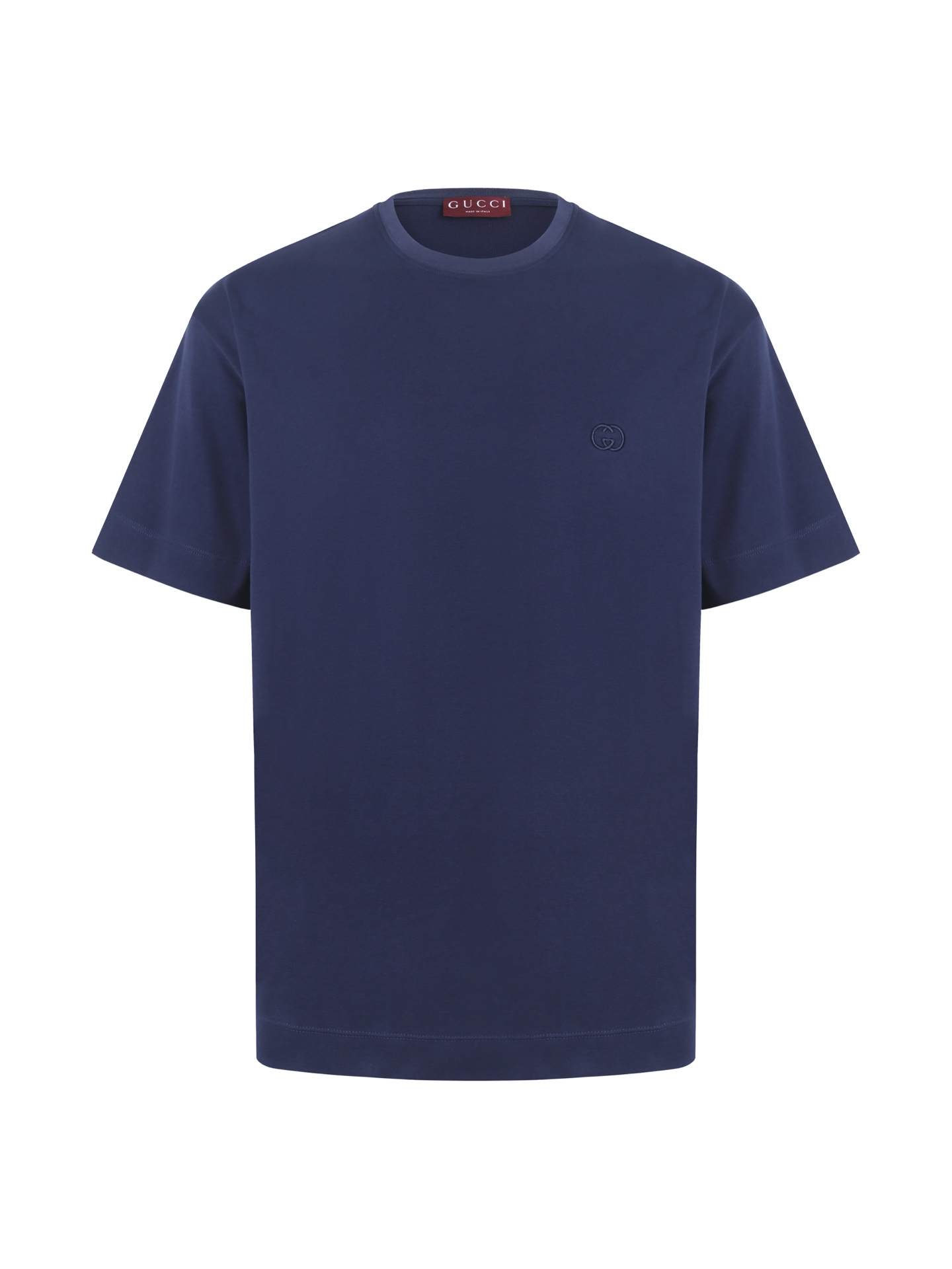 。GUCCI 26SS圆领双G互扣刺绣针织棉T恤●正品5300购入●40支双面面料230克●32支1*1