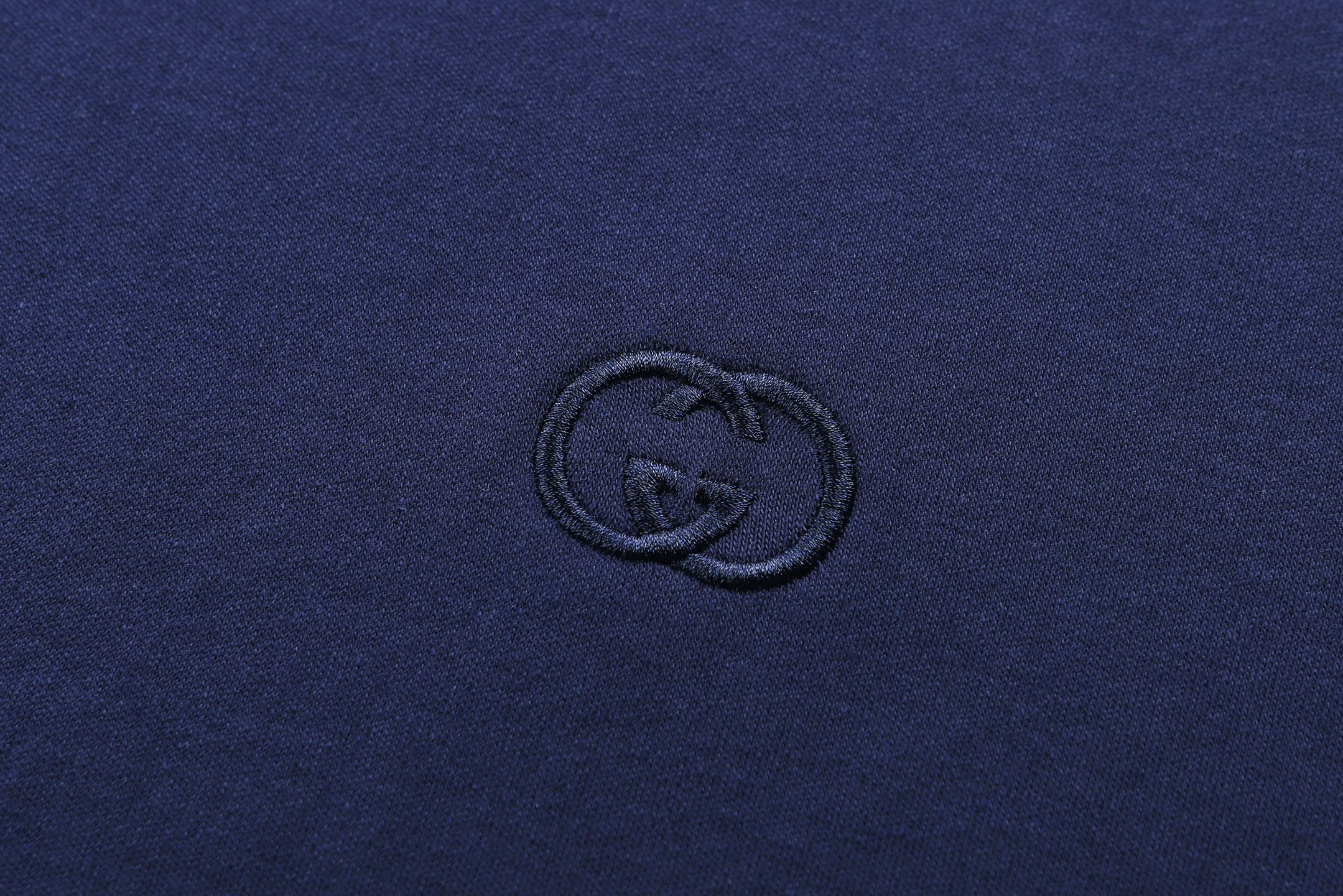 。GUCCI 26SS圆领双G互扣刺绣针织棉T恤●正品5300购入●40支双面面料230克●32支1*1