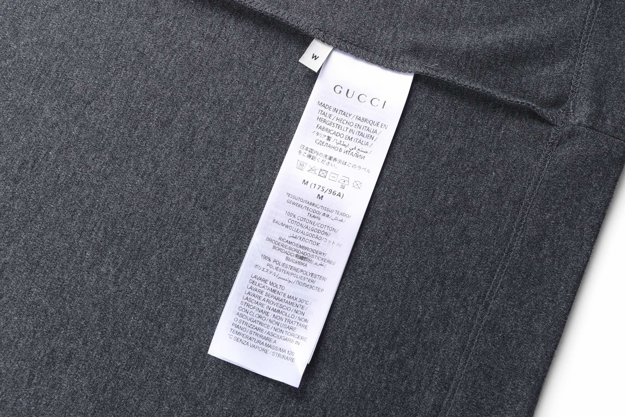 。GUCCI 26SS圆领双G互扣刺绣针织棉T恤●正品5300购入●40支双面面料230克●32支1*1