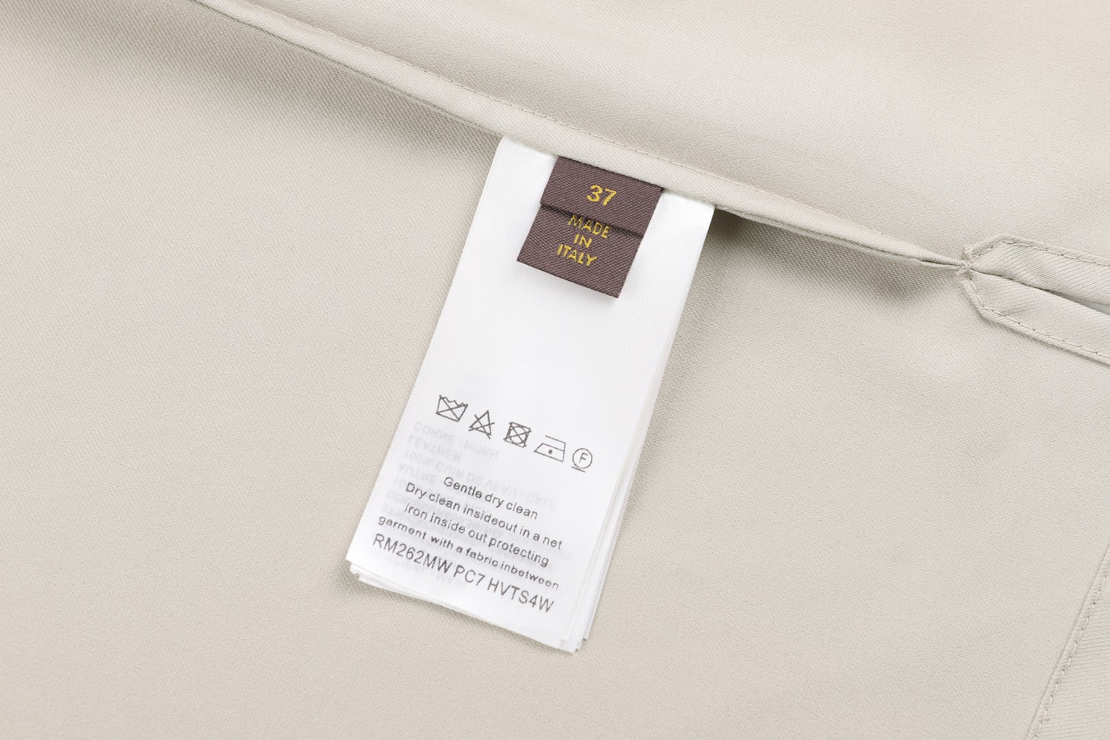 Unknown 26SS丝棉绒混纺开领标识衬衫