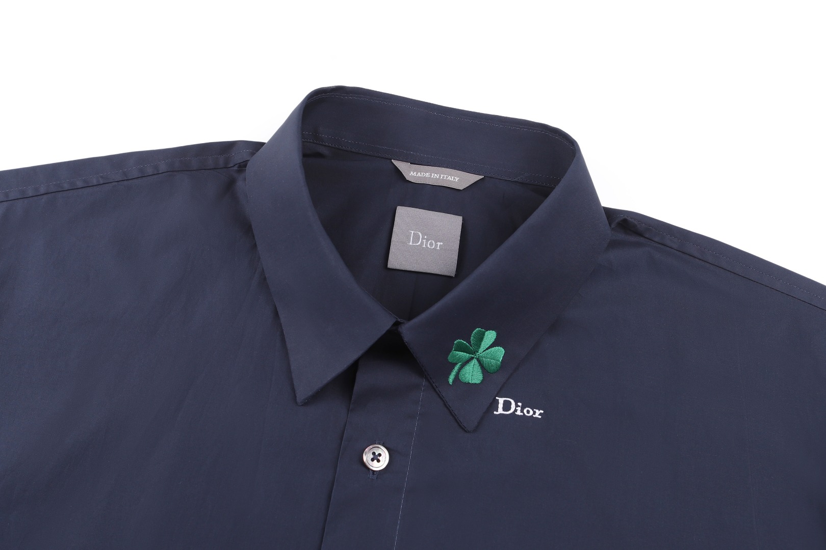 Lacoste 26SS棉质幸运草刺绣标识短袖衬衫