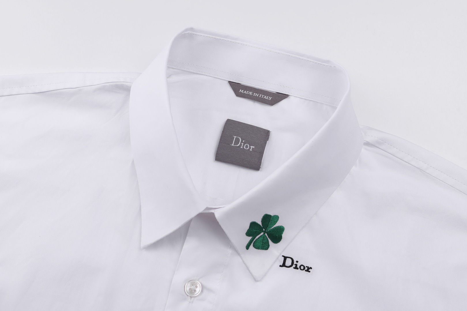 Lacoste 26SS棉质幸运草刺绣标识短袖衬衫