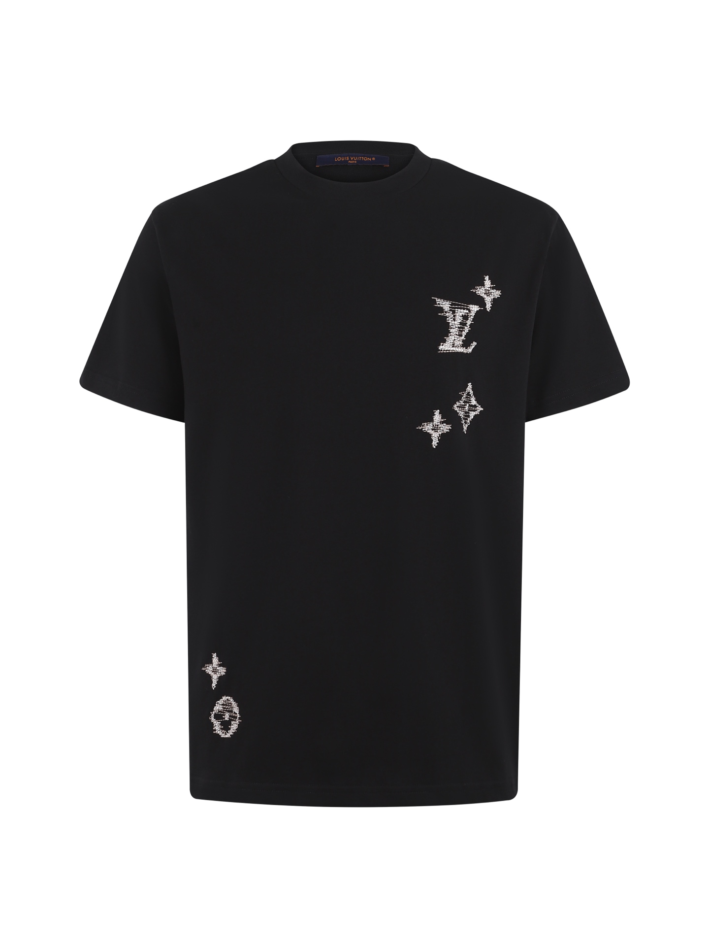 NO:868814,.LOUIS VUITTON 26SS Monogram embroidered logo T-shirt ●Authentic product purchased and developed for 10400 ●32 count double-ply cotton jersey fabric 235g ●1*1 matching rib 280g ●Imported embroidery ●Fabric enzyme washing ●Customized 11 trademarks ●Fit version ●Size S M L XL,, louis vuitton, tees, t-shirt,19860909.LOUIS VUITTON 26SS Monogram刺绣标识T恤 ●正品10400购入开发 ●32支双股全棉平纹针织面料235克 ●1*1配套罗纹280克 ●进口刺绣 ●面料酵洗 ●定制11商标 ●合身版型 ●尺码S M L XL,,louis vuitton,tees，t-shirt,,Men's clothing