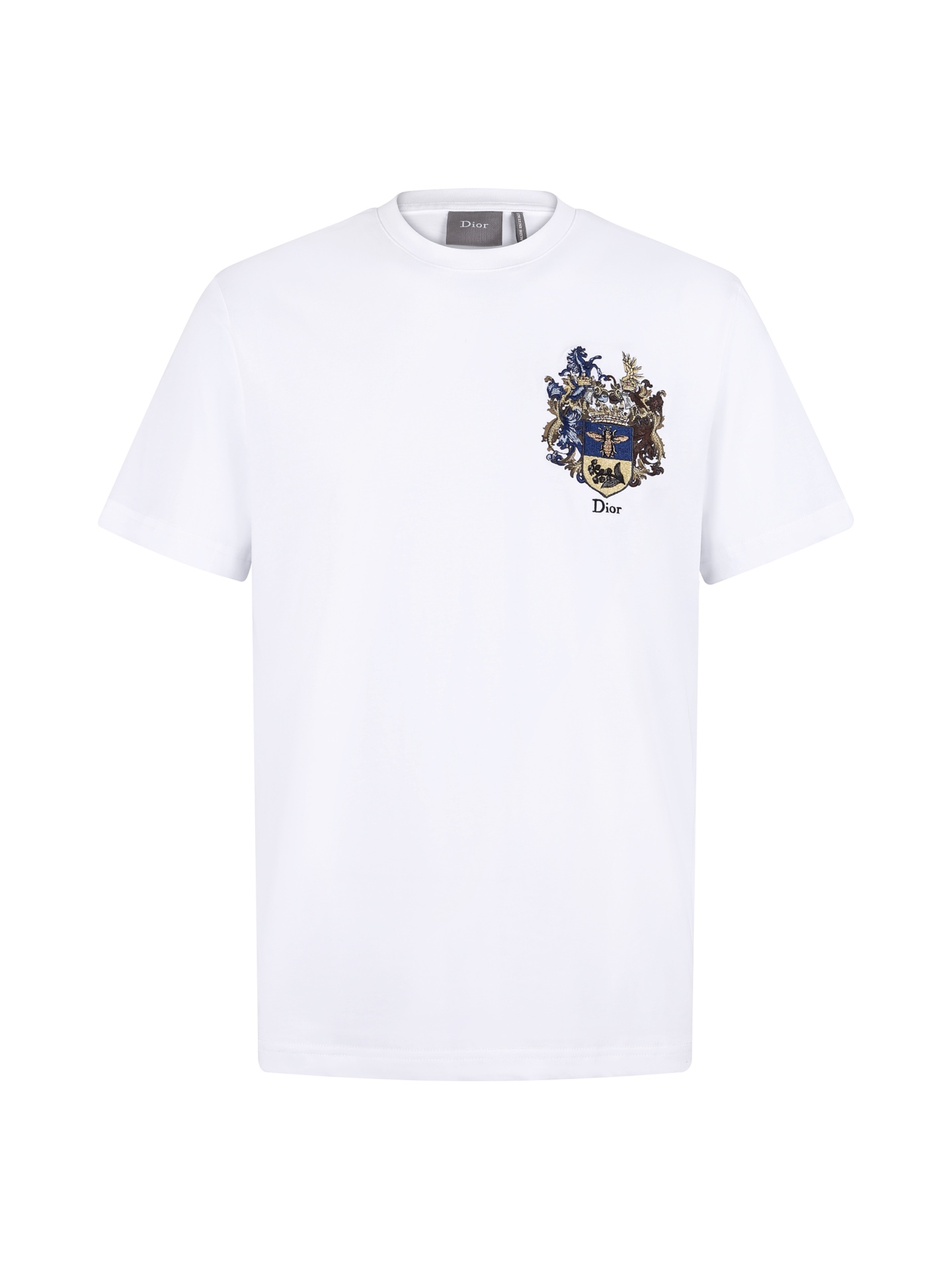 NO:868805,.DIOR 26SS Blason pattern embroidered logo cotton T-shirt ●Authentic 8000 purchased and developed ●24 count special woven compact cotton plain weave 185g ●1*1 matching rib 280g ●Imported embroidery ●Fabric enzyme wash ●Customized 11 trademarks ●Fit version ●Size S M L XL,, dior, tees, t-shirt,19860909.DIOR 26SS Blason图案刺绣标识棉质T恤 ●正品8000购入开发 ●24支特纺紧密棉平纹布185克 ●1*1配套罗纹280克 ●进口刺绣 ●面料酵洗 ●定制11商标 ●合身版型 ●尺码S M L XL,,dior,tees，t-shirt,,Men's clothing