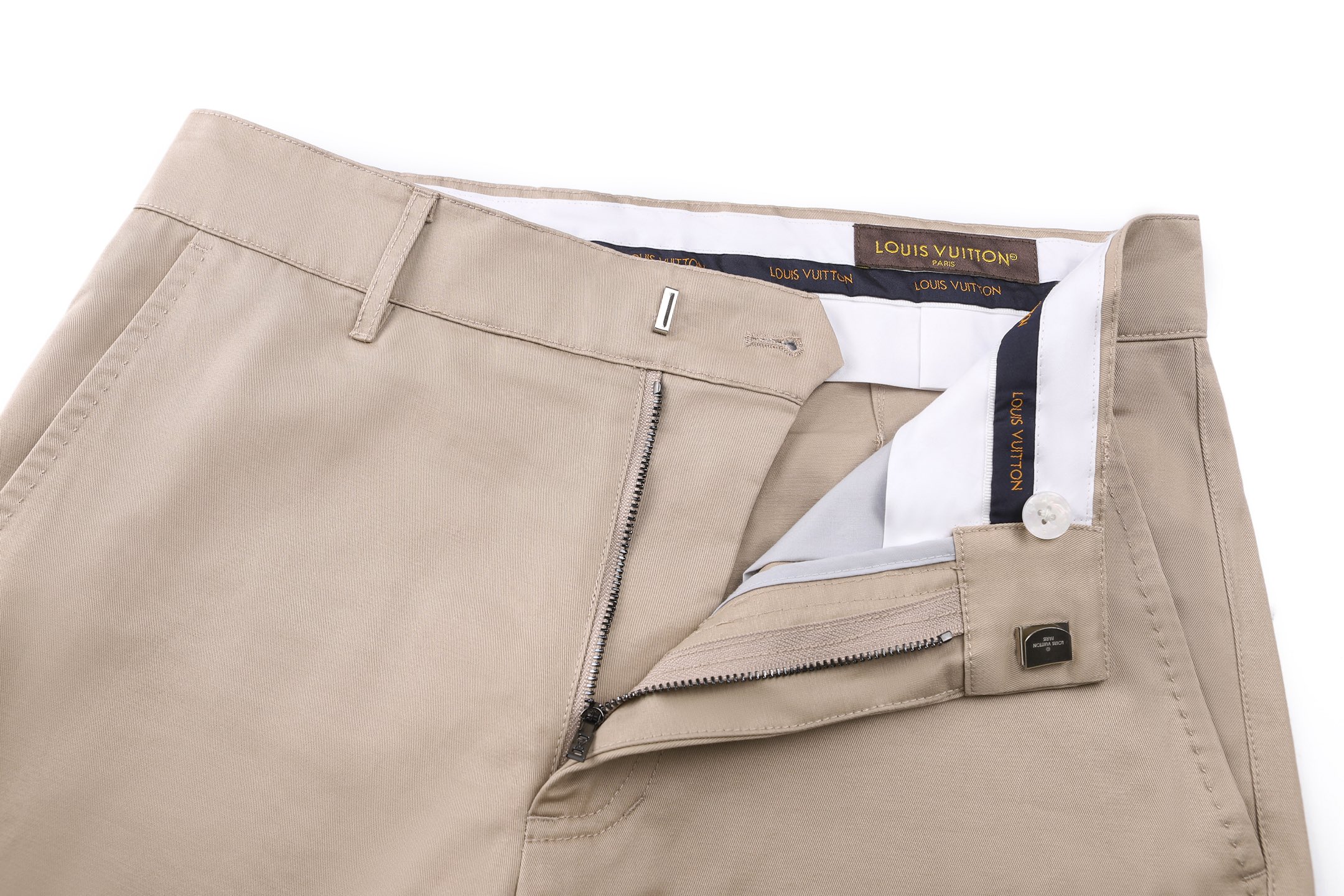 루이비통 가죽 로고 실크 코튼 바지 139371 썸네일 이미지