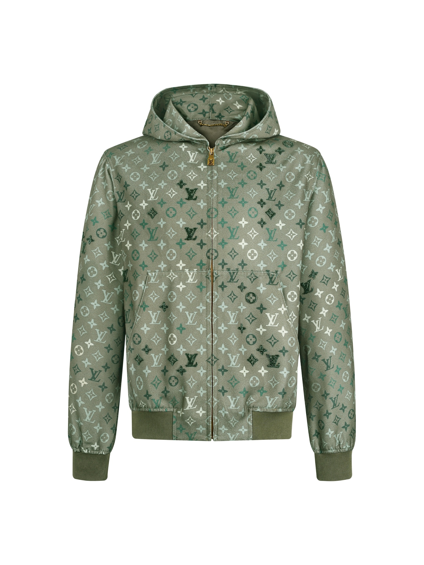 NO:938414,.LV 26SS MONOGRAM full-print logo hooded jacket ●Authentic product purchased and developed for 46,000 ●Custom-dyed plain grain bead spun fabric ●Rayon lining ●Flat machine rib ●Positioning cutting machine ●Special bead embroidery ●Cloth printing ●Digital direct printing ●Customized 11 zippers ●Customized 11 chains ●Customized 11 trademarks ●Fit version ●Size 46 48 50 52,, louis vuitton,jackets &  coats,jackets & coats,hats,19860909.LV 26SS MONOGRAM满印标识连帽夹克外套 ●正品46000购入开发 ●定染克平纹颗粒珠纺面料 ●人丝里布 ●扁机罗纹 ●定位裁床 ●特种珠绣 ●布匹印花 ●数码直喷 ●定制11拉链 ●定制11链条 ●定制11商标 ●合身版型 ●尺码46 48 50 52,,louis vuitton,jackets & coats,jackets & coats,hats,,Men's clothing
