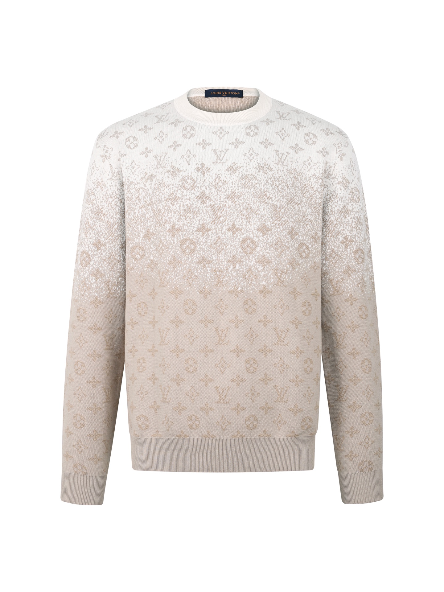 P195 LV 26SS Camiseta de cuello redondo de manga larga con estampado MONOGRAM degradado ●Auténtico comprado por 13200 p…