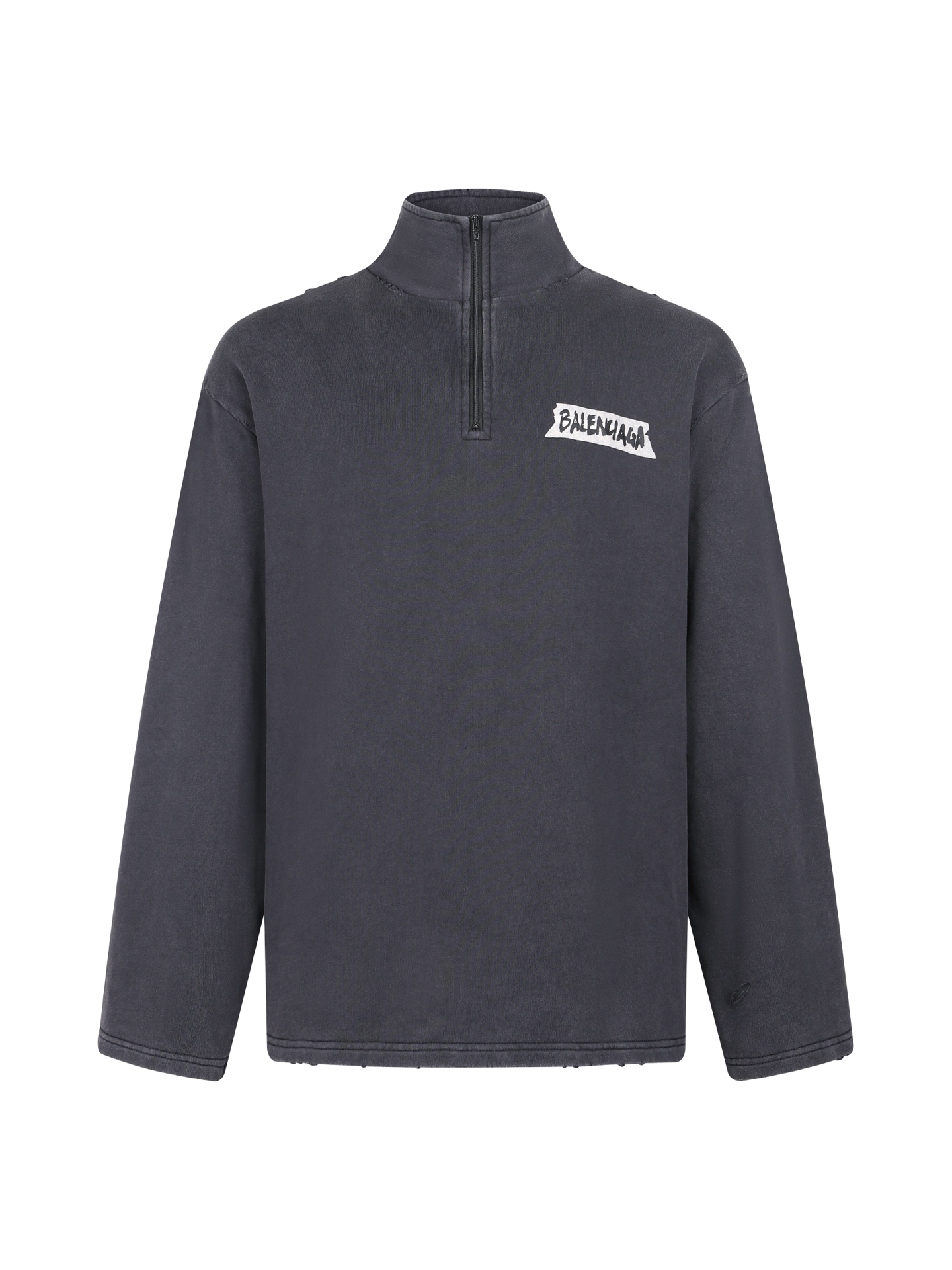 NO:947781,.BALENCIAGA 26SS cotton logo printed turtleneck sweatshirt ●Authentic 6470 purchase and development ●400g double-strand Paris cotton terry sweatshirt material ●Glue printing ●Water-worn ●Customized 11 zippers ●Customized 11 logos ●Loose fit ●Sizes S M L XL,,balenciaga,hoodie,sweatshirts,19860909.BALENCIAGA 26SS棉质Logo印花高领卫衣 ●正品6470购入开发 ●400克双股巴黎棉毛圈卫衣料 ●胶浆印花 ●洗水磨破 ●定制11拉链 ●定制11商标 ●宽松版型 ●尺码S M L XL,,balenciaga,hoodie,sweatshirts,,Men's clothing