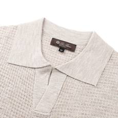 Loro Piana 26FW Savan桑蚕丝毛衣短袖Polo衫 ●正品11700购入开发 ●亚麻蚕丝混纺毛料 ●采用 Loro Piana 26FW Savan桑蚕丝毛衣短袖Polo衫 ●正品11700购入开发 ●亚麻蚕丝混纺毛料 ●采用