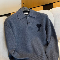 Ami Paris 26FW羊毛爱心Logo标识毛衣Polo衫 ●正品4900购入开发 ●超级羊驼毛混纺纱线 ●采用进口 Ami Paris 26FW羊毛爱心Logo标识毛衣Polo衫 ●正品4900购入开发 ●超级羊驼毛混纺纱线 ●采用进口