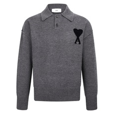 Ami Paris 26FW羊毛爱心Logo标识毛衣Polo衫 ●正品4900购入开发 ●超级羊驼毛混纺纱线 ●采用进口 Ami Paris 26FW羊毛爱心Logo标识毛衣Polo衫 ●正品4900购入开发 ●超级羊驼毛混纺纱线 ●采用进口