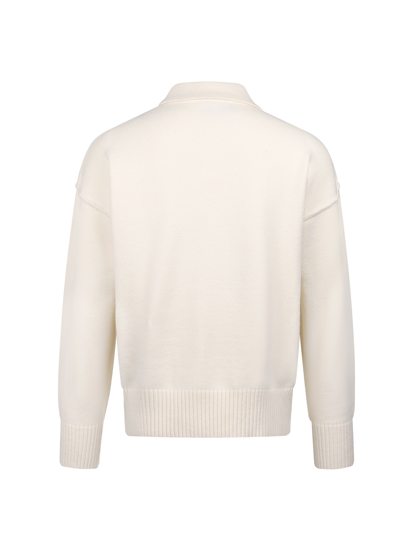 Ami Paris 26FW羊毛爱心Logo标识毛衣Polo衫 ●正品4900购入开发 ●超级羊驼毛混纺纱线 ●采用进口