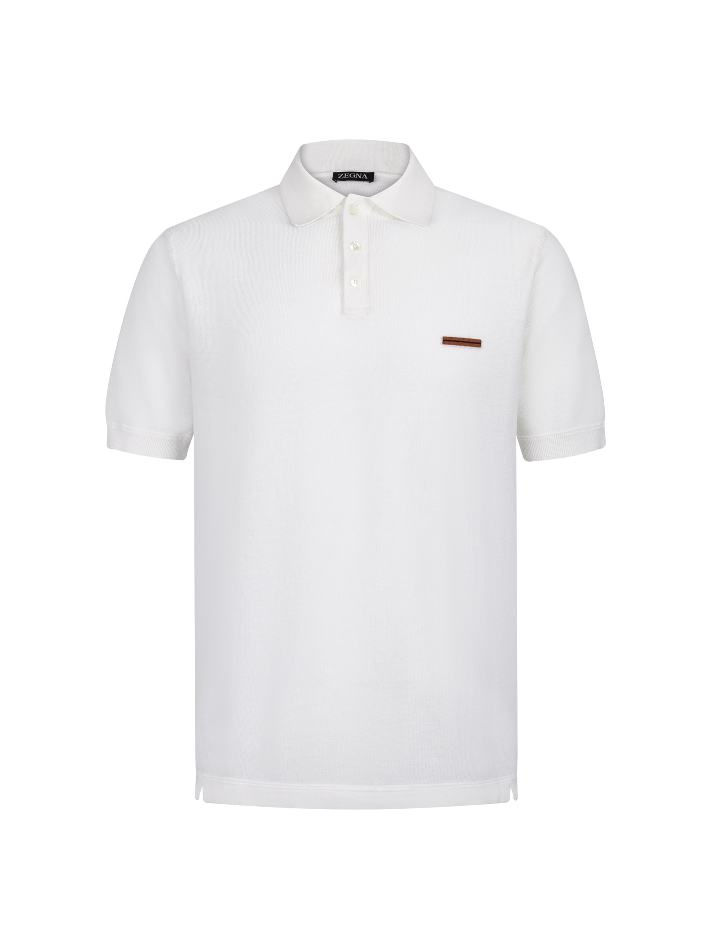 ZEGNA 刺绣标识棉质针织Polo衫 ●正品7900购入开发 ●40支棉纱羊毛混纺双股纱线 ●采用德国进口(SOTO)