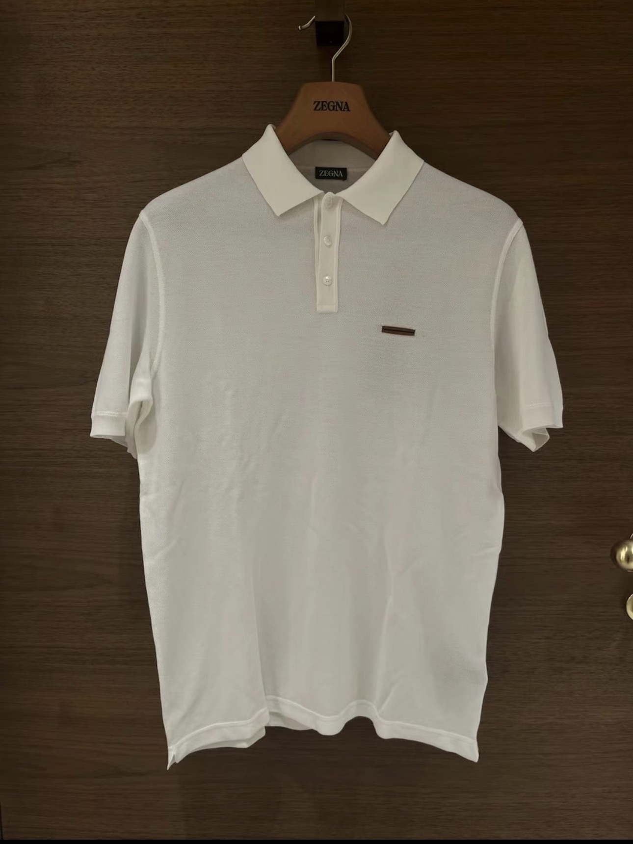 ZEGNA 刺绣标识棉质针织Polo衫 ●正品7900购入开发 ●40支棉纱羊毛混纺双股纱线 ●采用德国进口(SOTO)