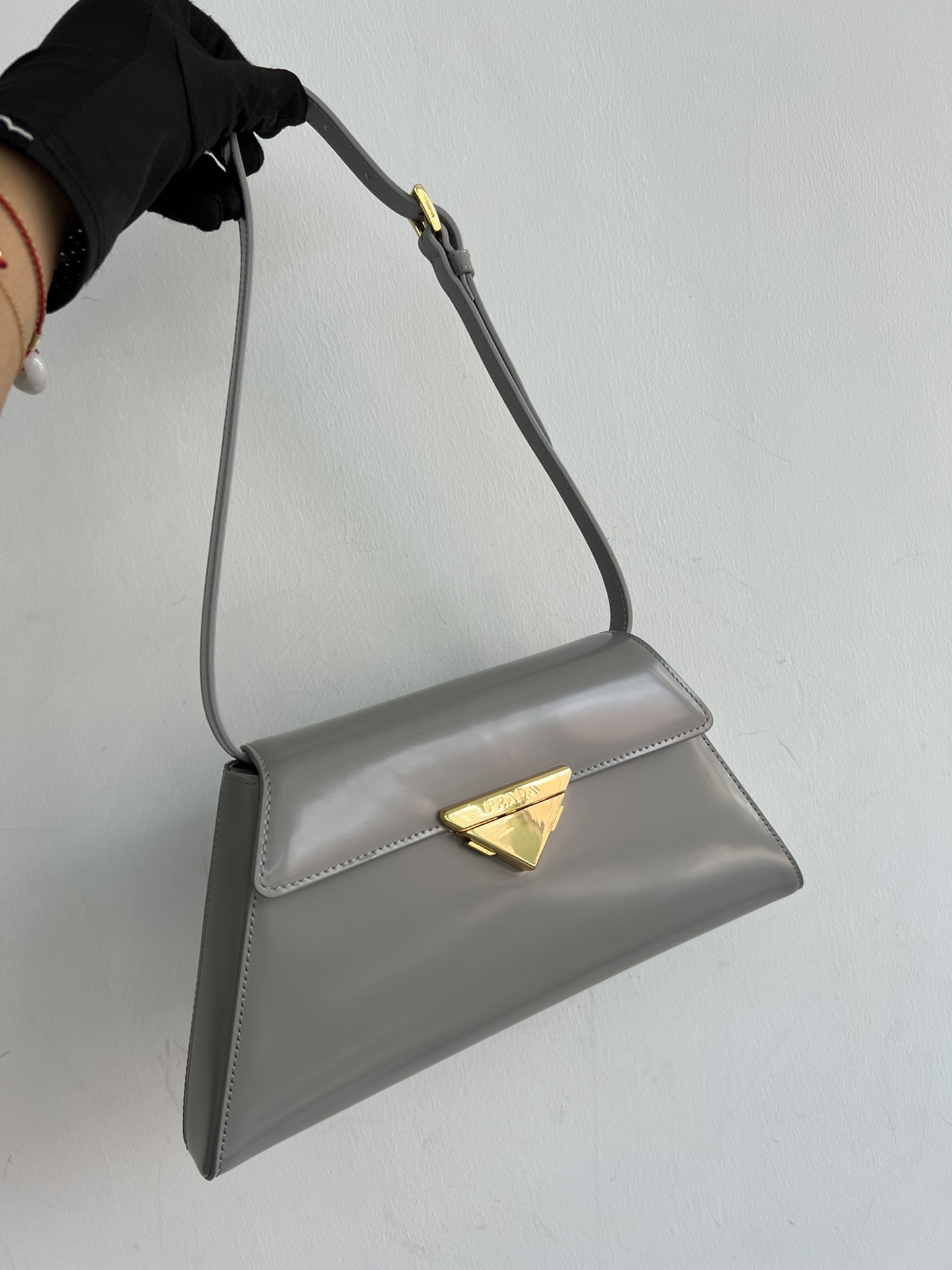 Prada Trumpet! Original factory catwalk style triangle style