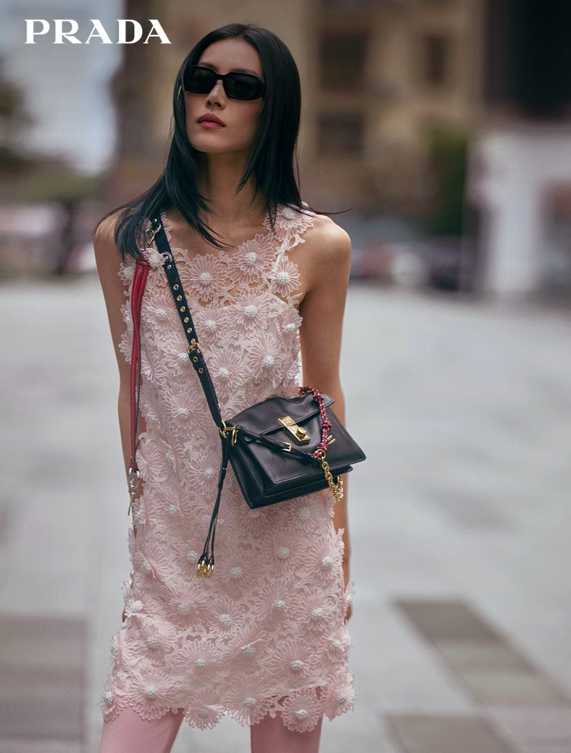 Prada Liu Wen and Soft Sound handbag