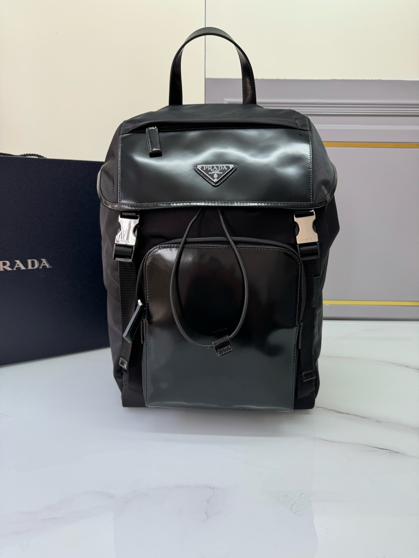 prada new backpack2VZ135 glossy/nylon fabric