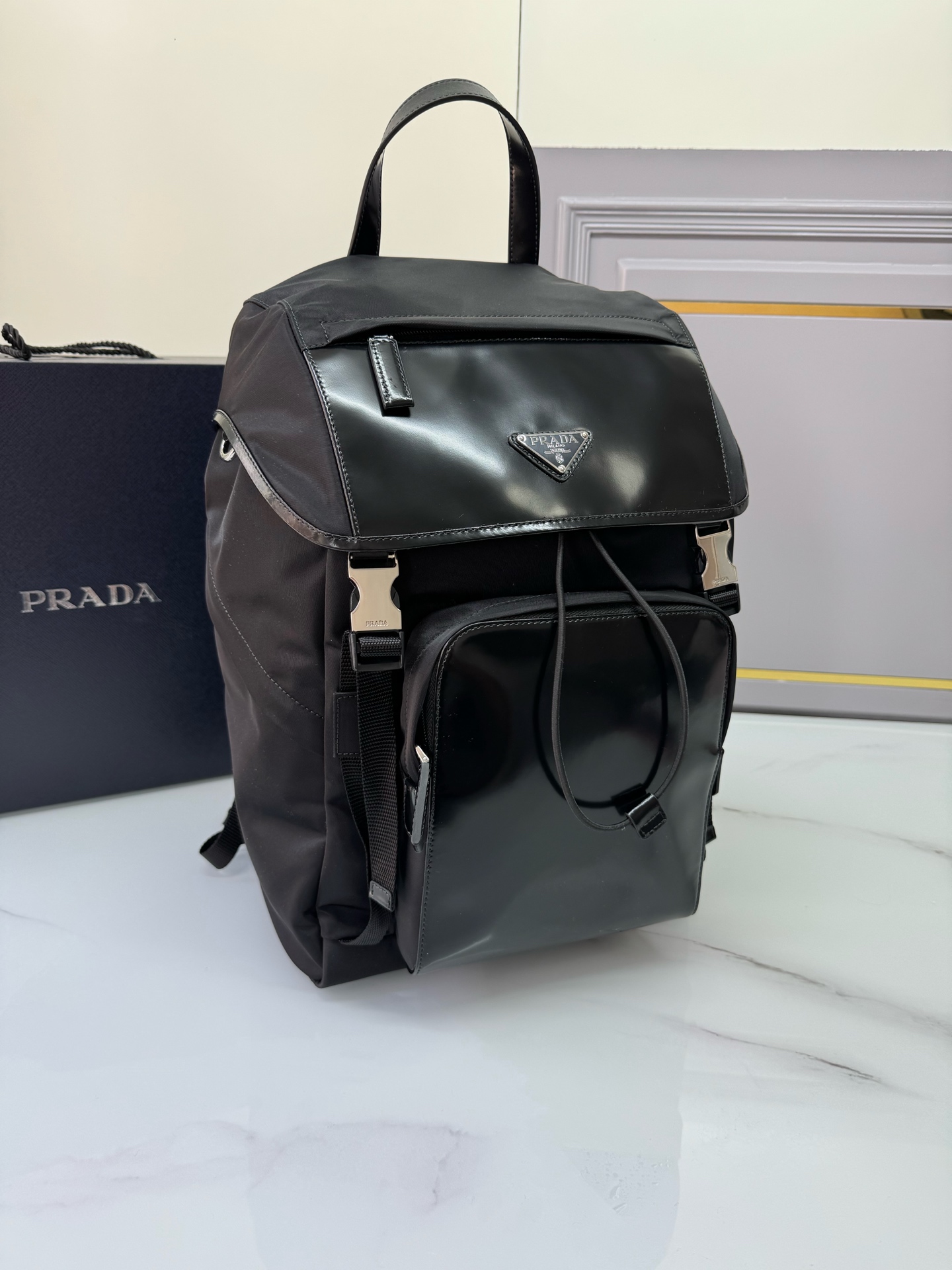 prada new backpack2VZ135 glossy/nylon fabric