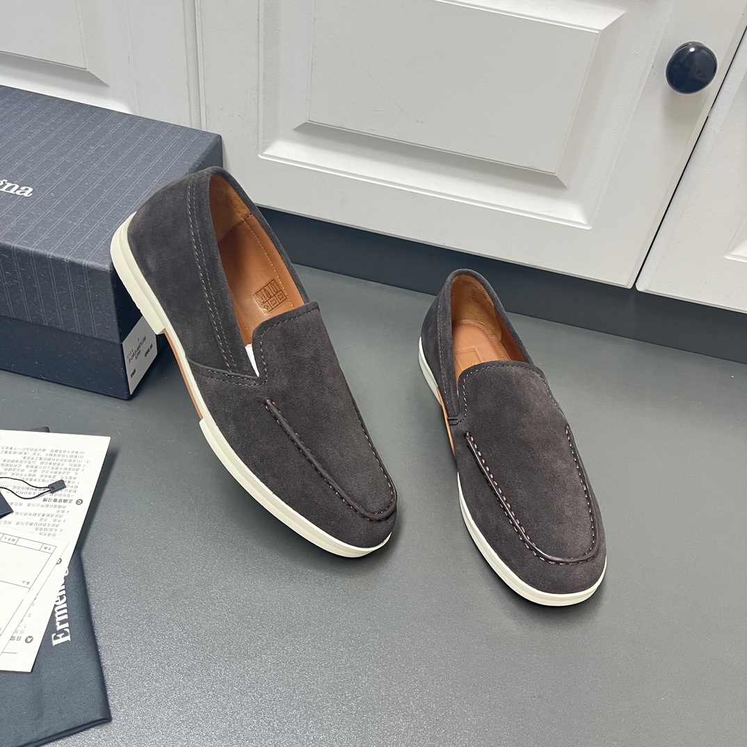 Ermenegildo Zegna Suede Loafers - Slip-On Style, Dark Brown, Sizes 39-44 8 i1726886588 2461 7