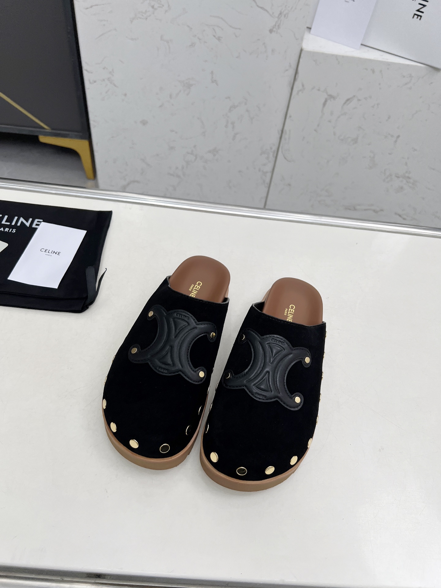 Celine 25SS Espadrille Studded Clogs - French Style & Ultimate Comfort 4 i1743696308828 3639 0 1