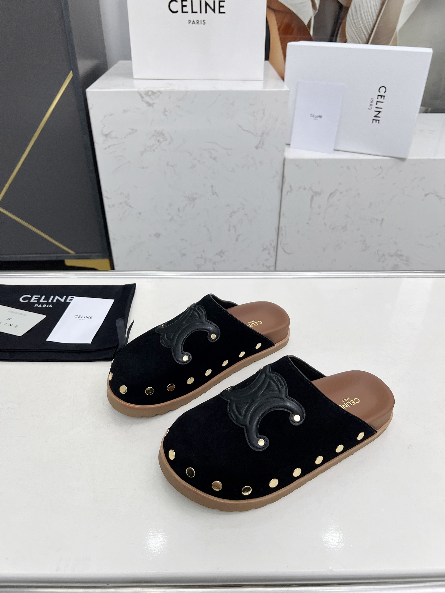 Celine 25SS Espadrille Studded Clogs - French Style & Ultimate Comfort 3 i1743696310787 7716 0 0