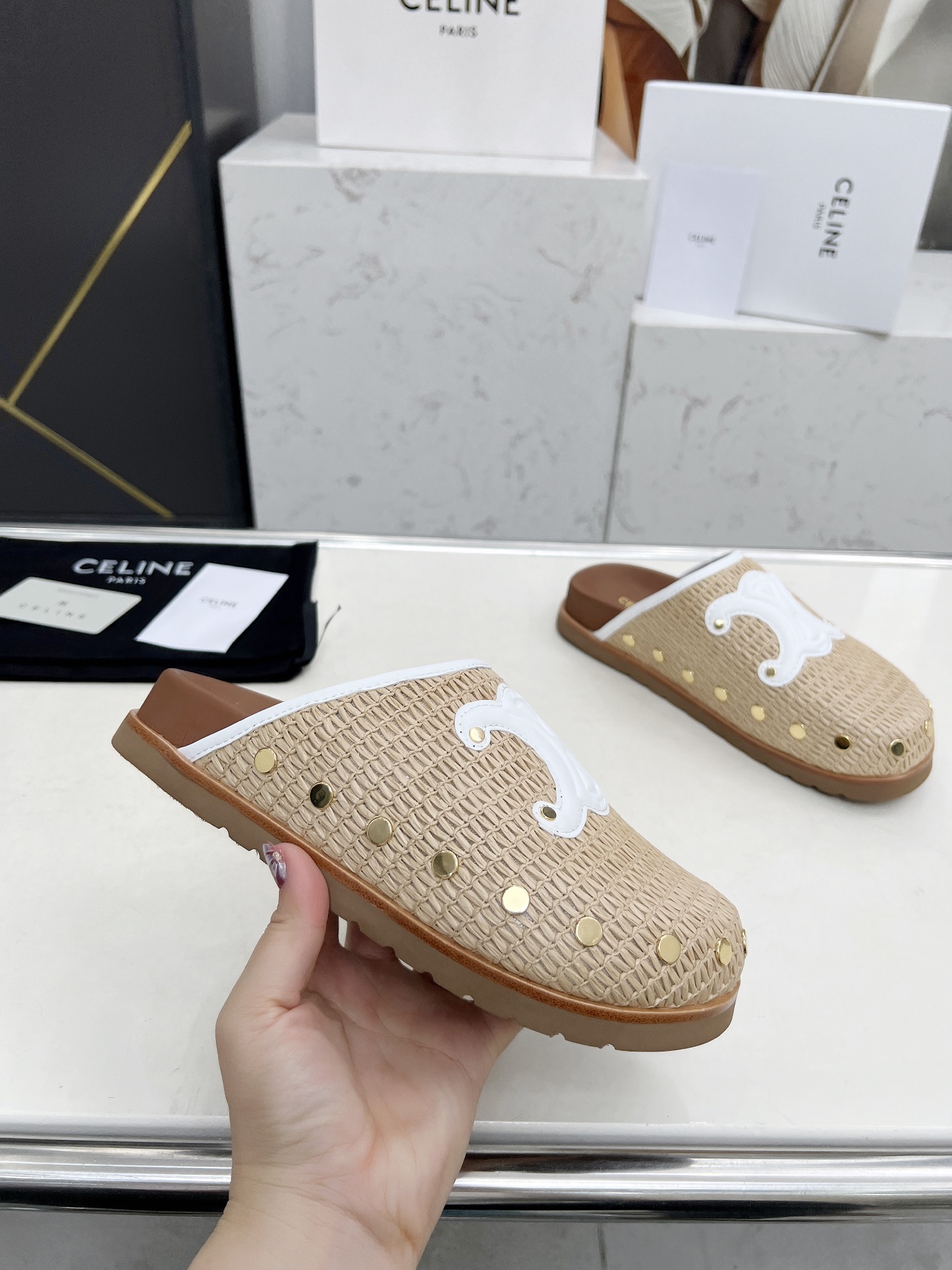 Celine 25SS Espadrille Rivet Birkenstock Sandals - Effortless French Style 3 i1743696382363 5827 0 0