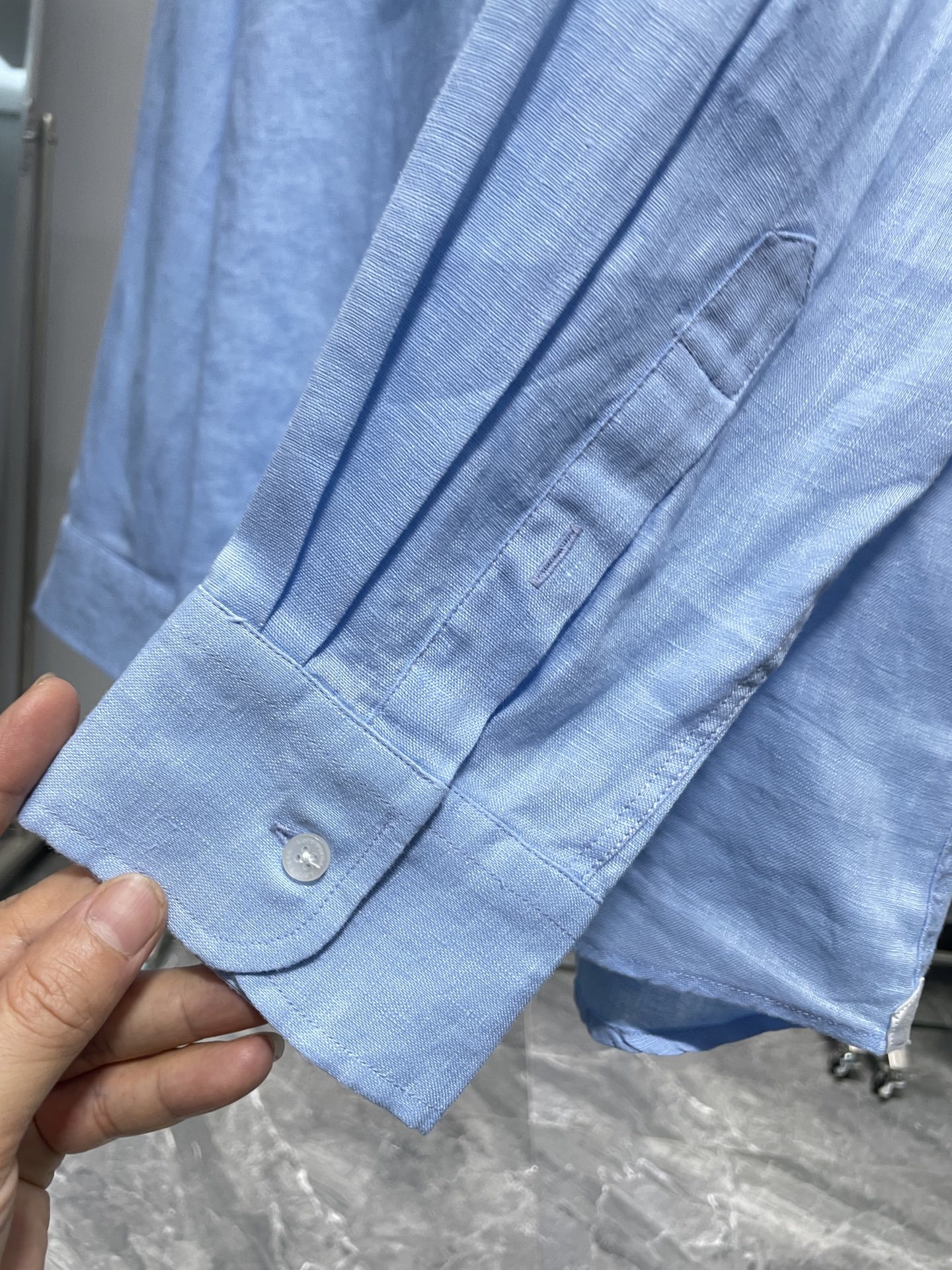 。🔅LSS春夏新款进口亚麻面料纯色翻领衬衣,男士简约logo刺绣标识商务休闲百搭长袖衬衫!贸易公司渠道稀