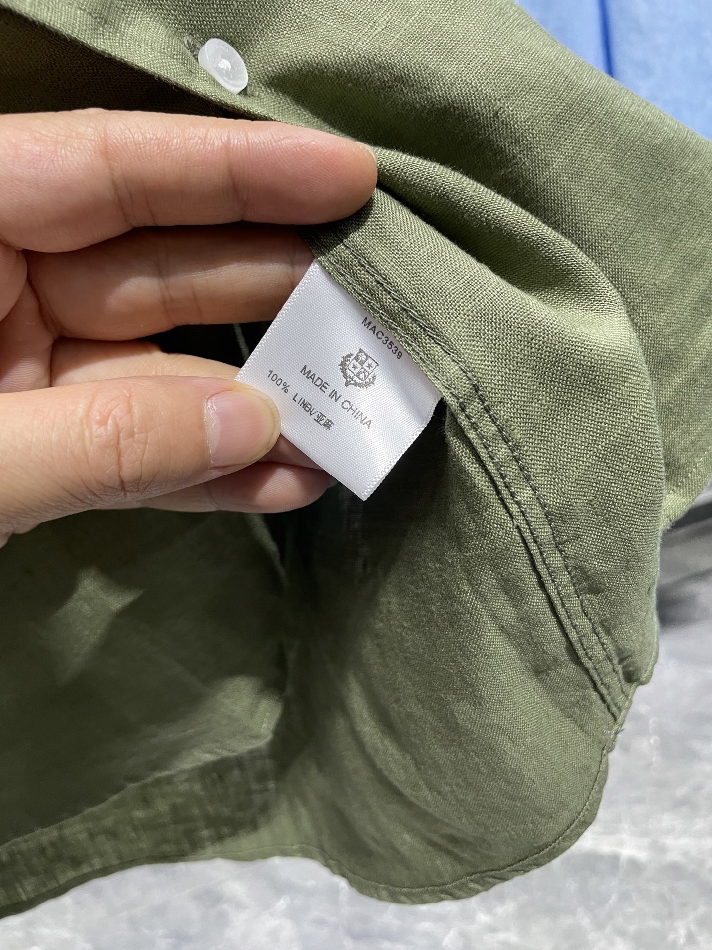 。🔅LSS春夏新款进口亚麻面料纯色翻领衬衣，男士简约logo刺绣标识商务休闲百搭长袖衬衫！贸易公司渠道稀