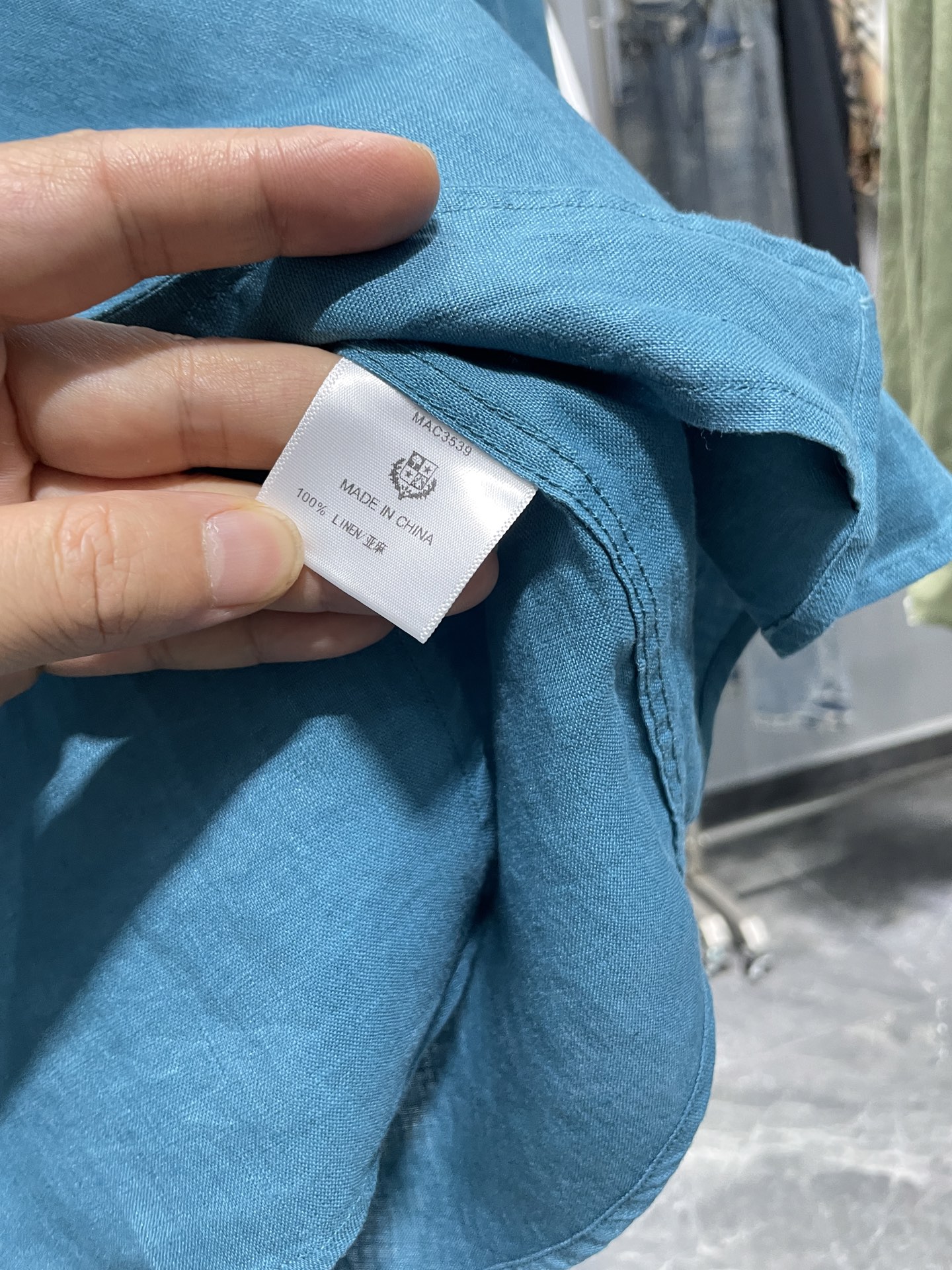 。🔅LSS春夏新款进口亚麻面料纯色翻领衬衣，男士简约logo刺绣标识商务休闲百搭长袖衬衫！贸易公司渠道稀