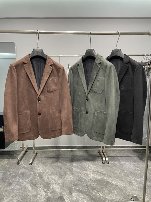 Men's Suede Blazer - Slim Fit Casual Suit Jacket with Pockets, Stylish Outerwear