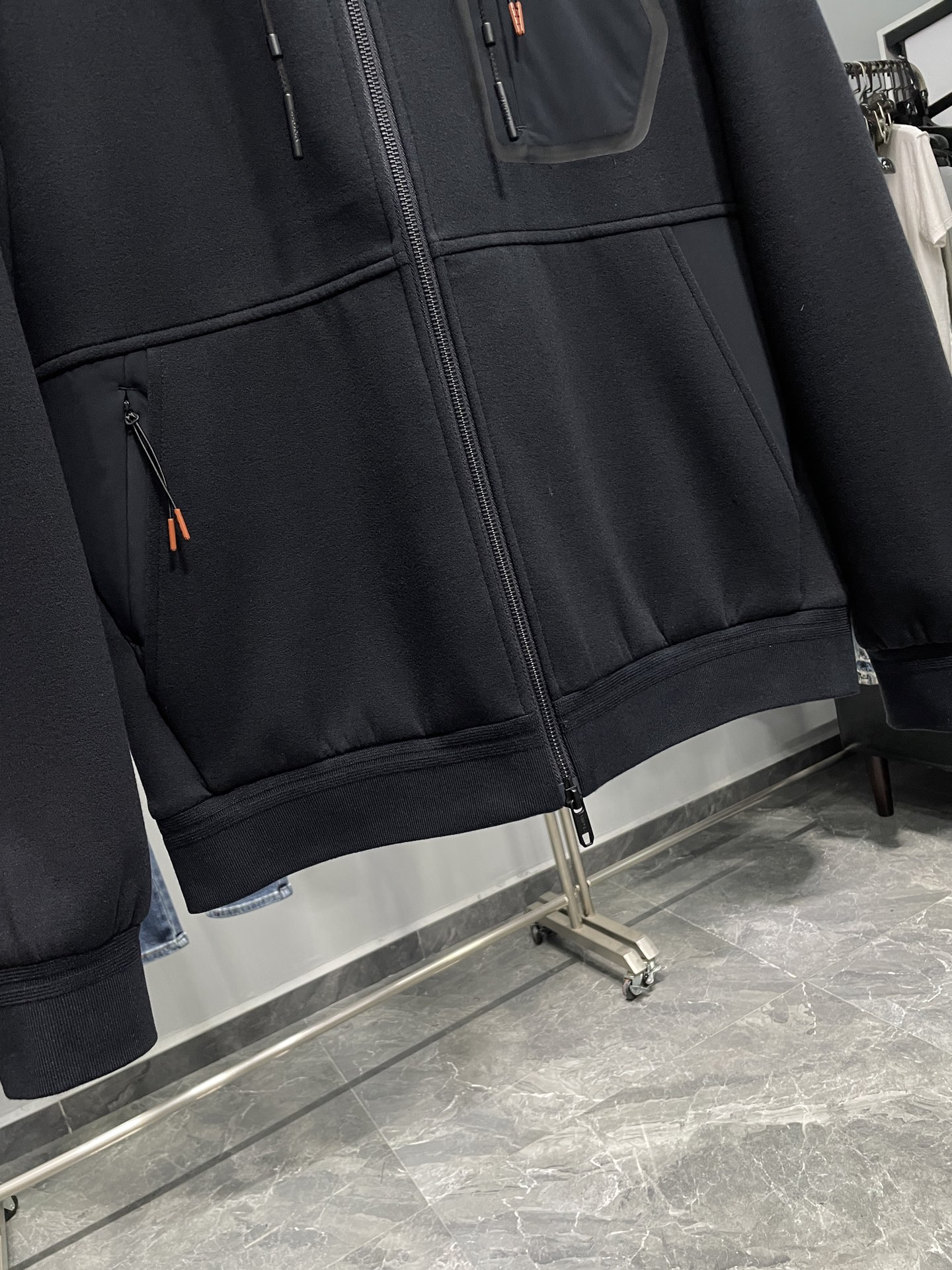 EZ25FW秋季新款进口羊毛运动开衫夹克，男士时尚抽绳拉链帽衫外套！贸易公司渠道稀出，同步官网发售！都市