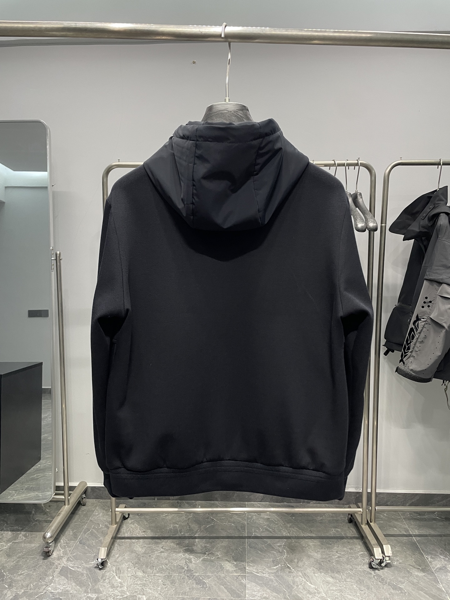 EZ25FW秋季新款进口羊毛运动开衫夹克，男士时尚抽绳拉链帽衫外套！贸易公司渠道稀出，同步官网发售！都市